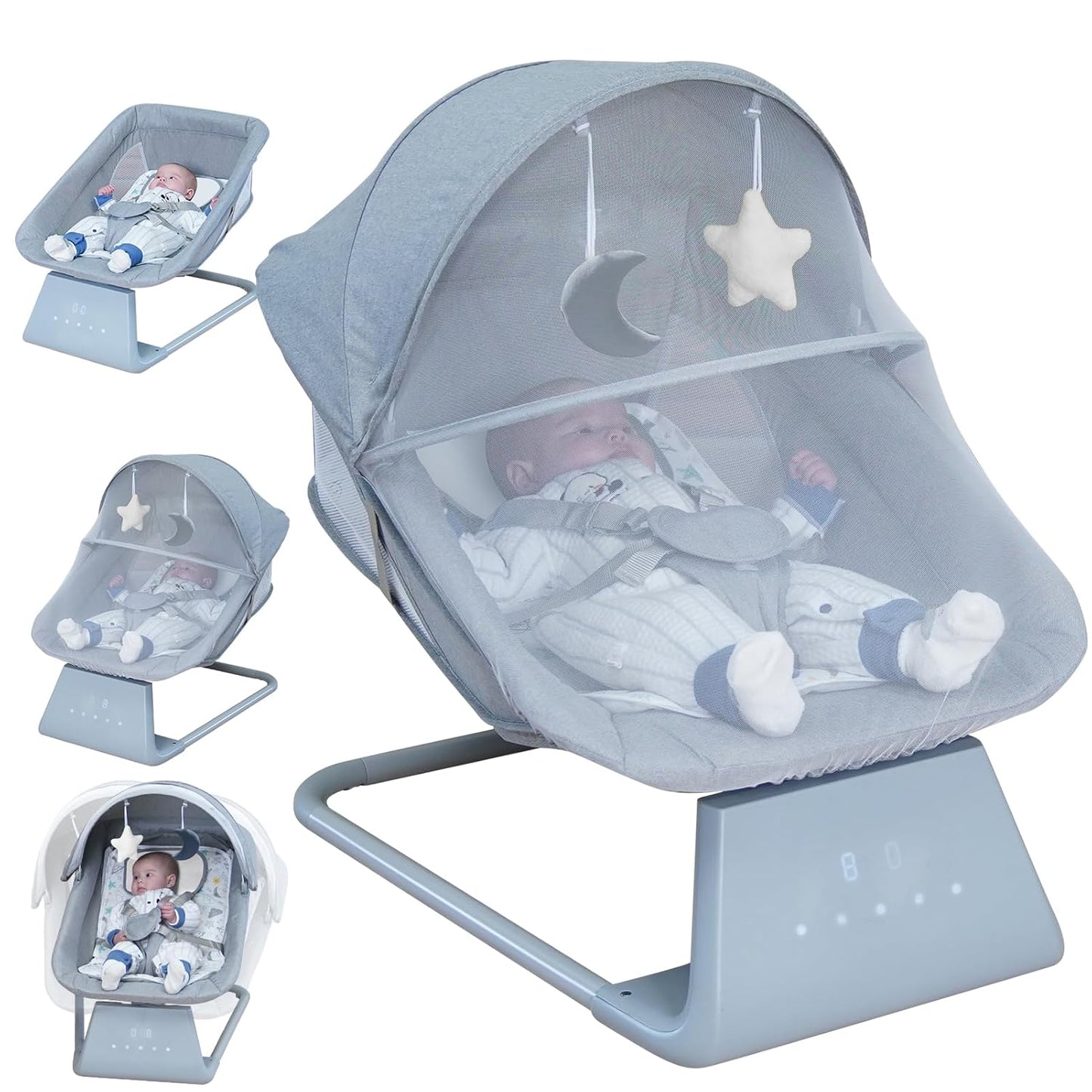 Electric Baby Swing for Infants with Bluetooth and Lullabies