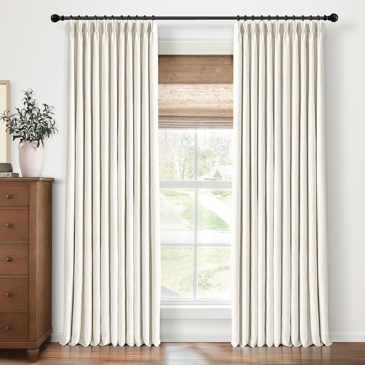 Pinch Pleated Blackout Curtains for Bedroom and Living Room
