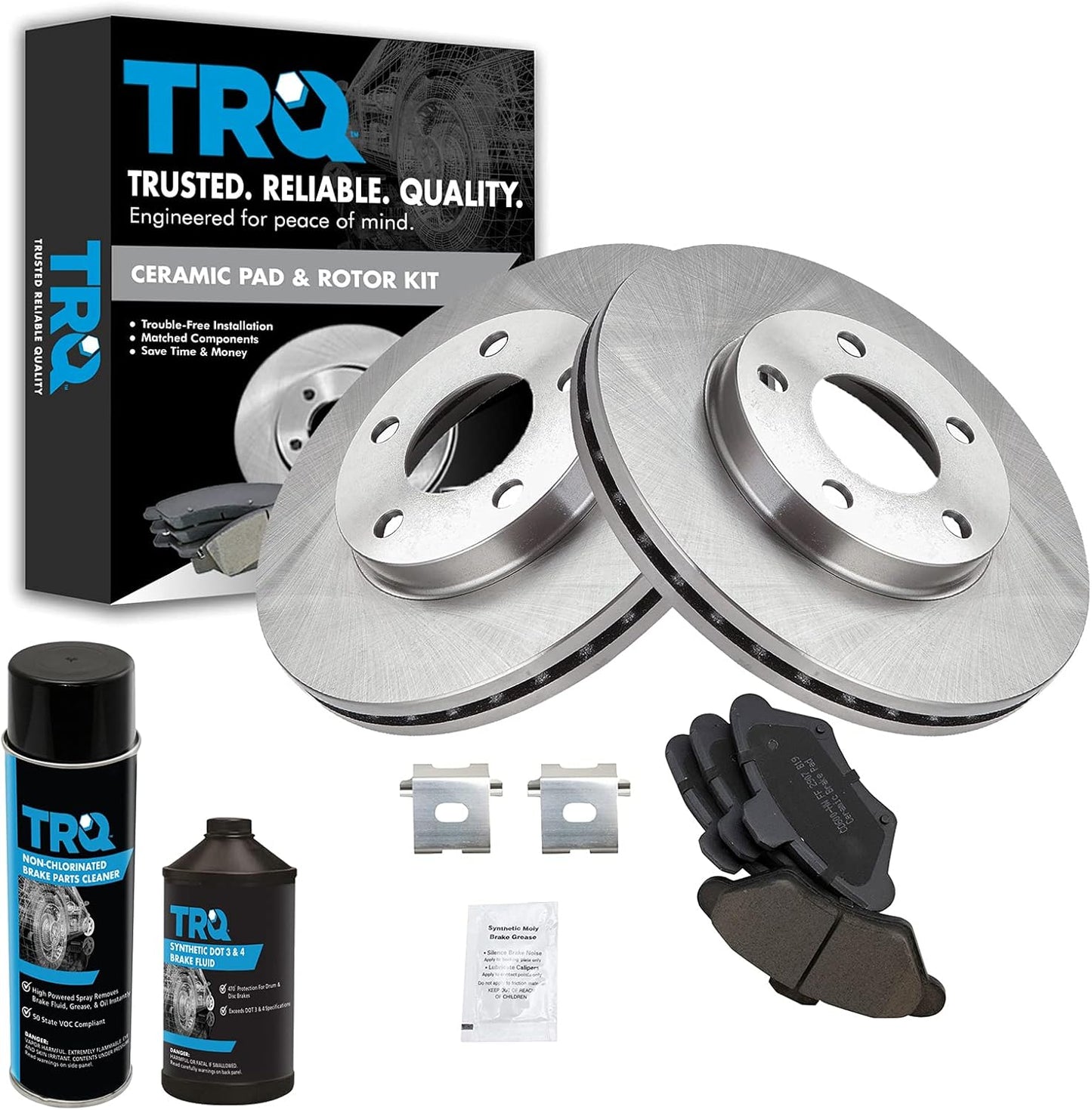 TRQ Front Brake Pad & Rotor Kit for 1994-1998 Ford Mustang