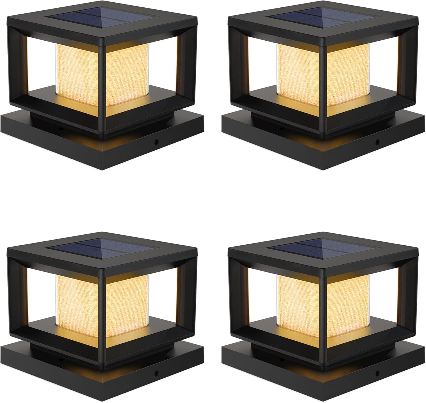 Mlambert Solar Post Lights Outdoor - Waterproof Fence Cap Lights