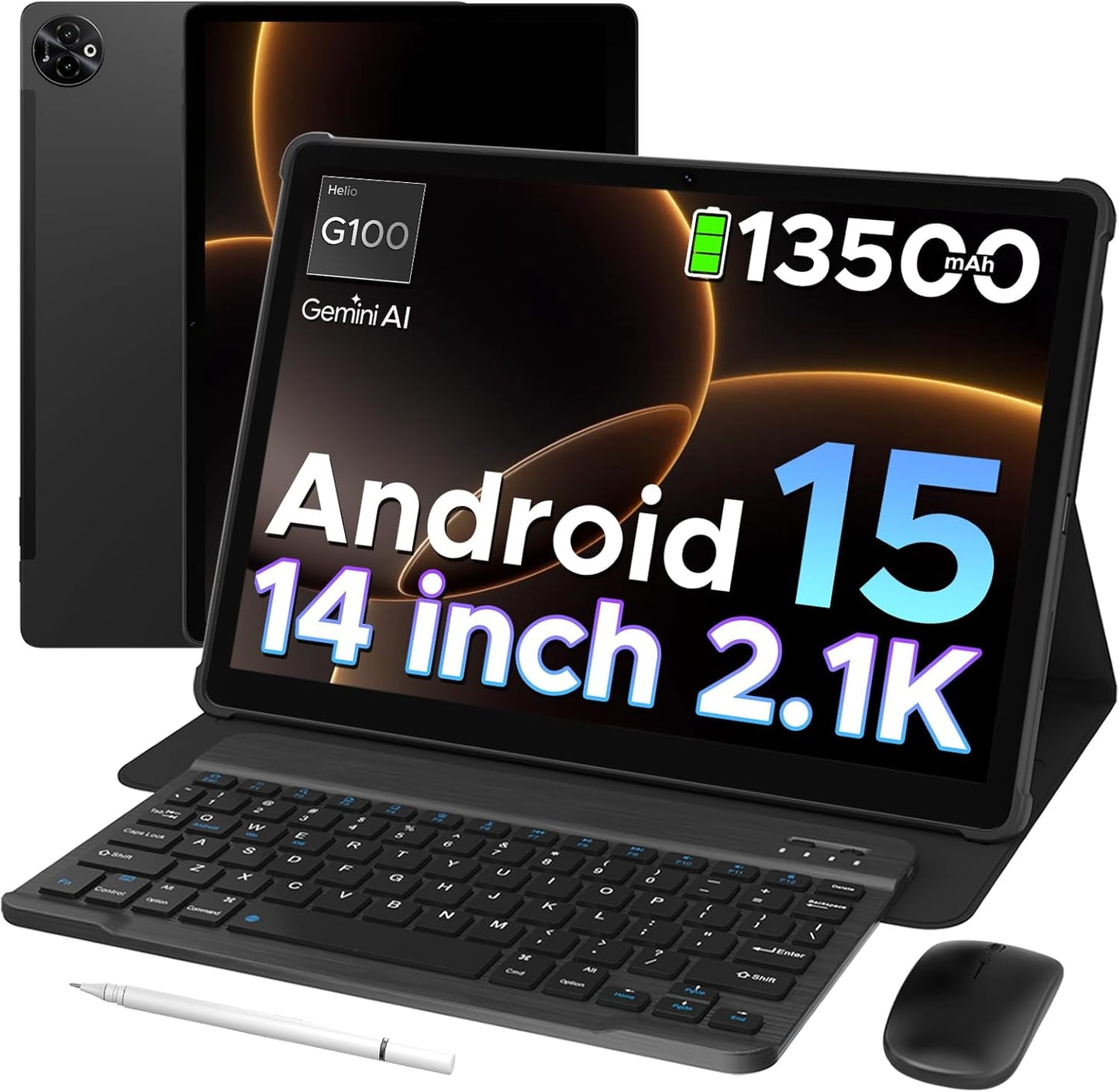 DOOGEE Tab E3 Max 14 inch Tablet with Keyboard and 13500mAh Battery