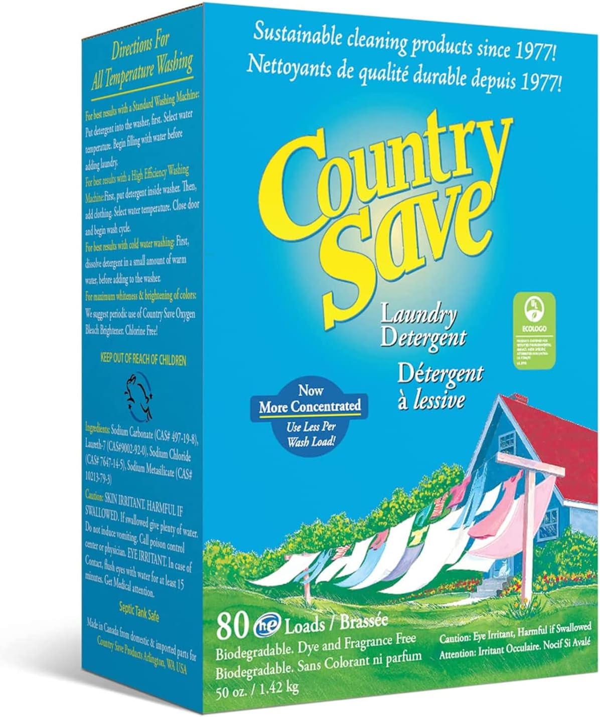 Natural HE Laundry Detergent Safe for Babies