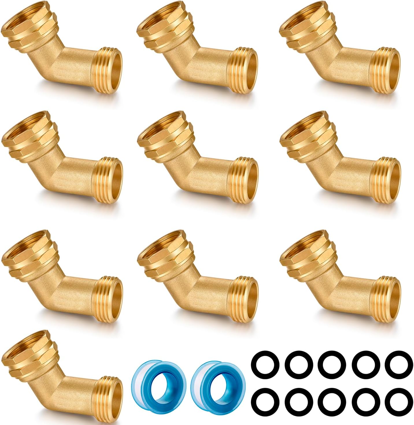 Garden Hose Elbow 3/4 Inch Thread 45 Degree Angle Adapter