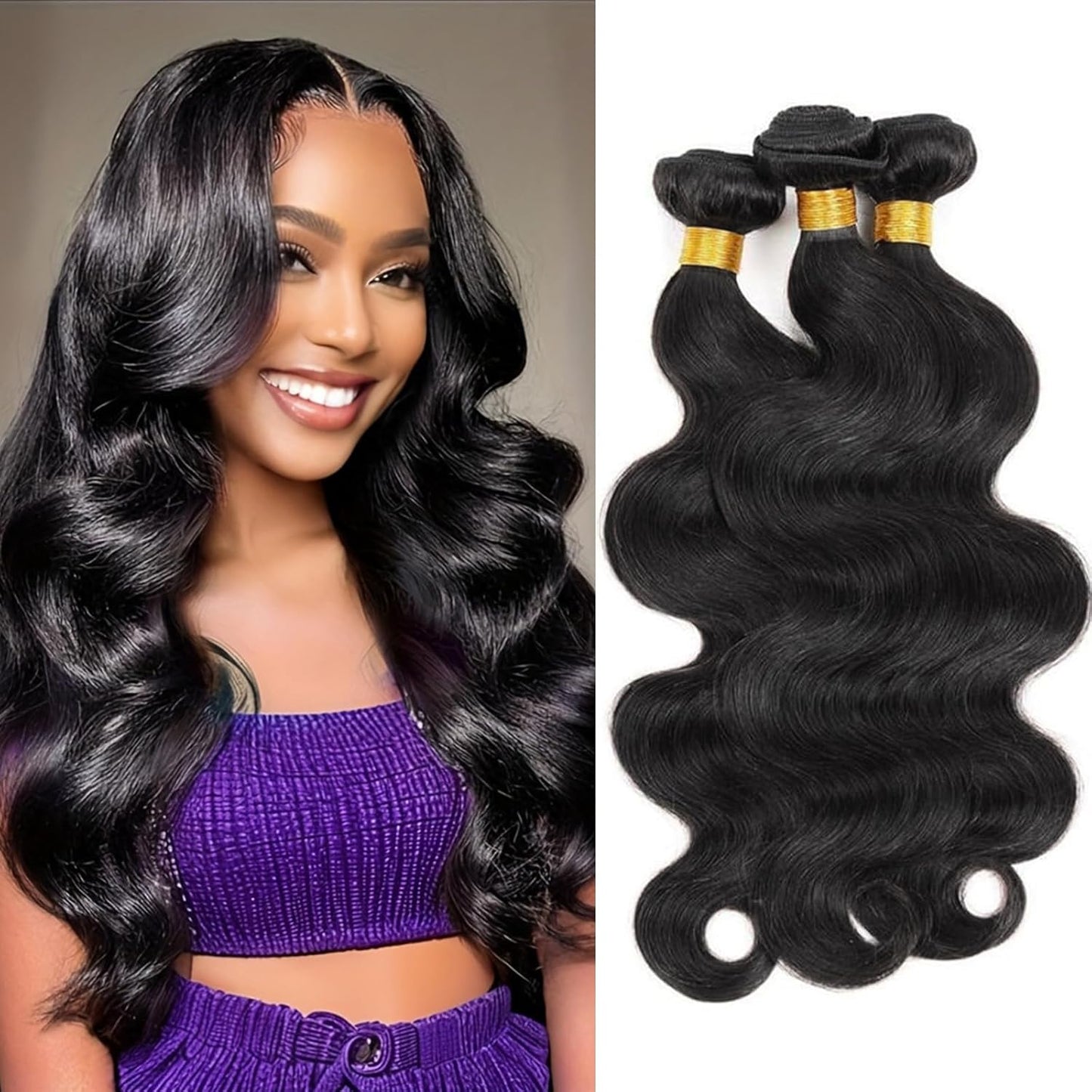 Body Wave Bundles Human Hair Extensions for Natural Look