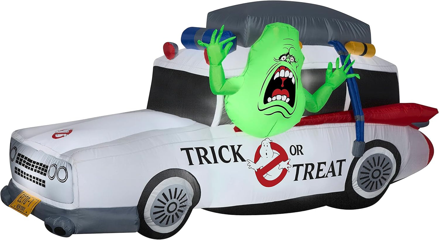 7ft Gemmy Ghostbuster's Ecto-1 Mobile Inflatable Yard Decor