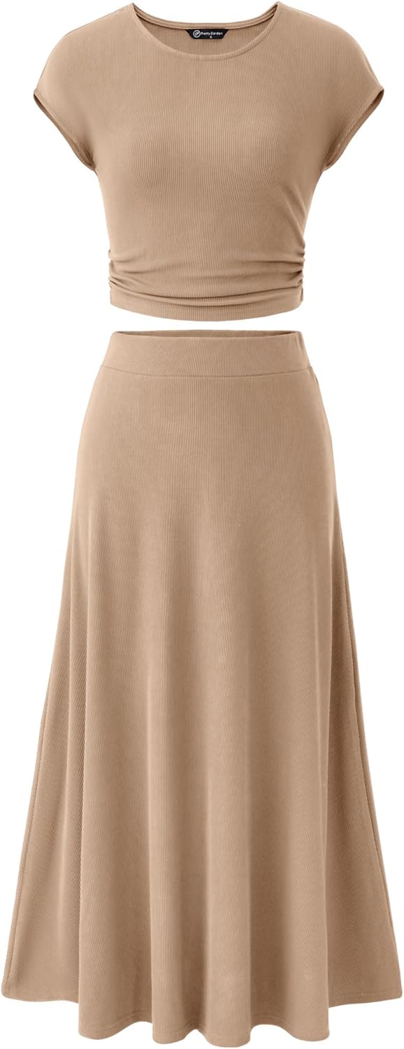 PRETTYGARDEN Two Piece Skirt Set for Women - Stylish Summer Look