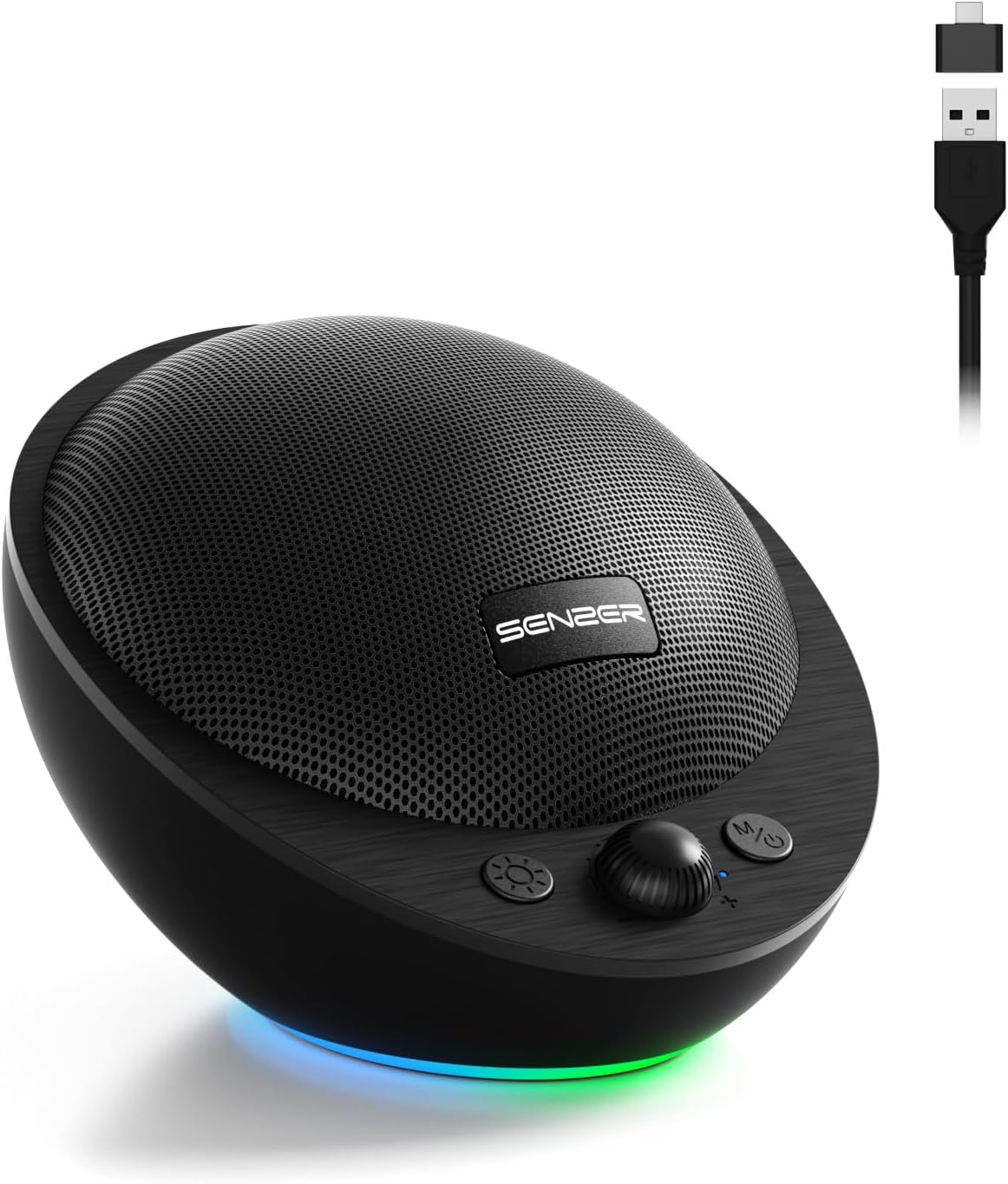 SENZER CS10 USB Speaker: Customizable Illuminated Base