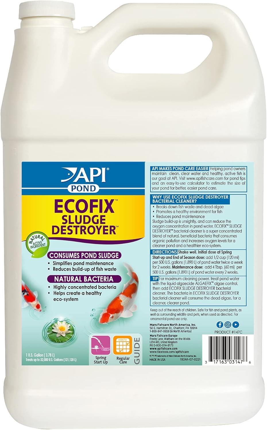 API Pond Ecofix Sludge Destroyer for Clean Pond Water Treatment
