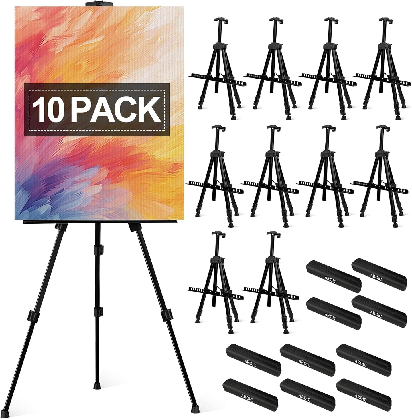 Adjustable Metal Tripod Easel Stand for Artists and Displays