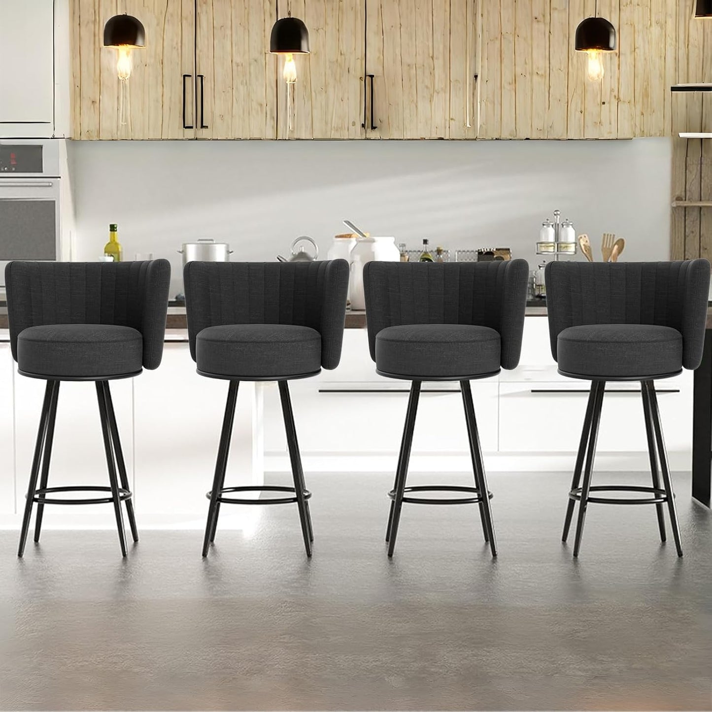 Modern Counter Height Bar Stools Set of 4 for Kitchen Use