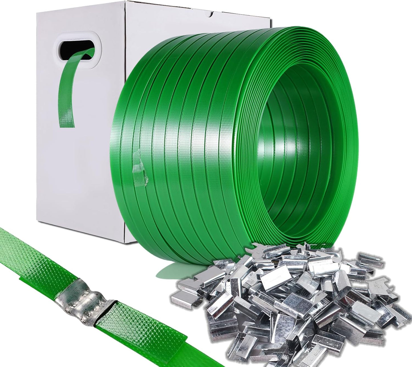 Heavy-Duty 5/8 in Polyester Strapping Coil for Secure Packaging