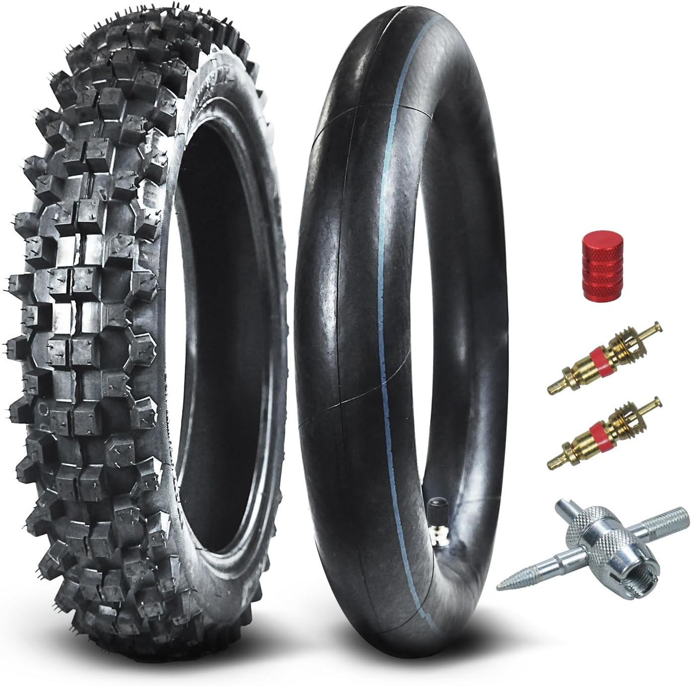 Rear 90/100-14 Tire and Inner Tube for 110cc 125cc Bikes