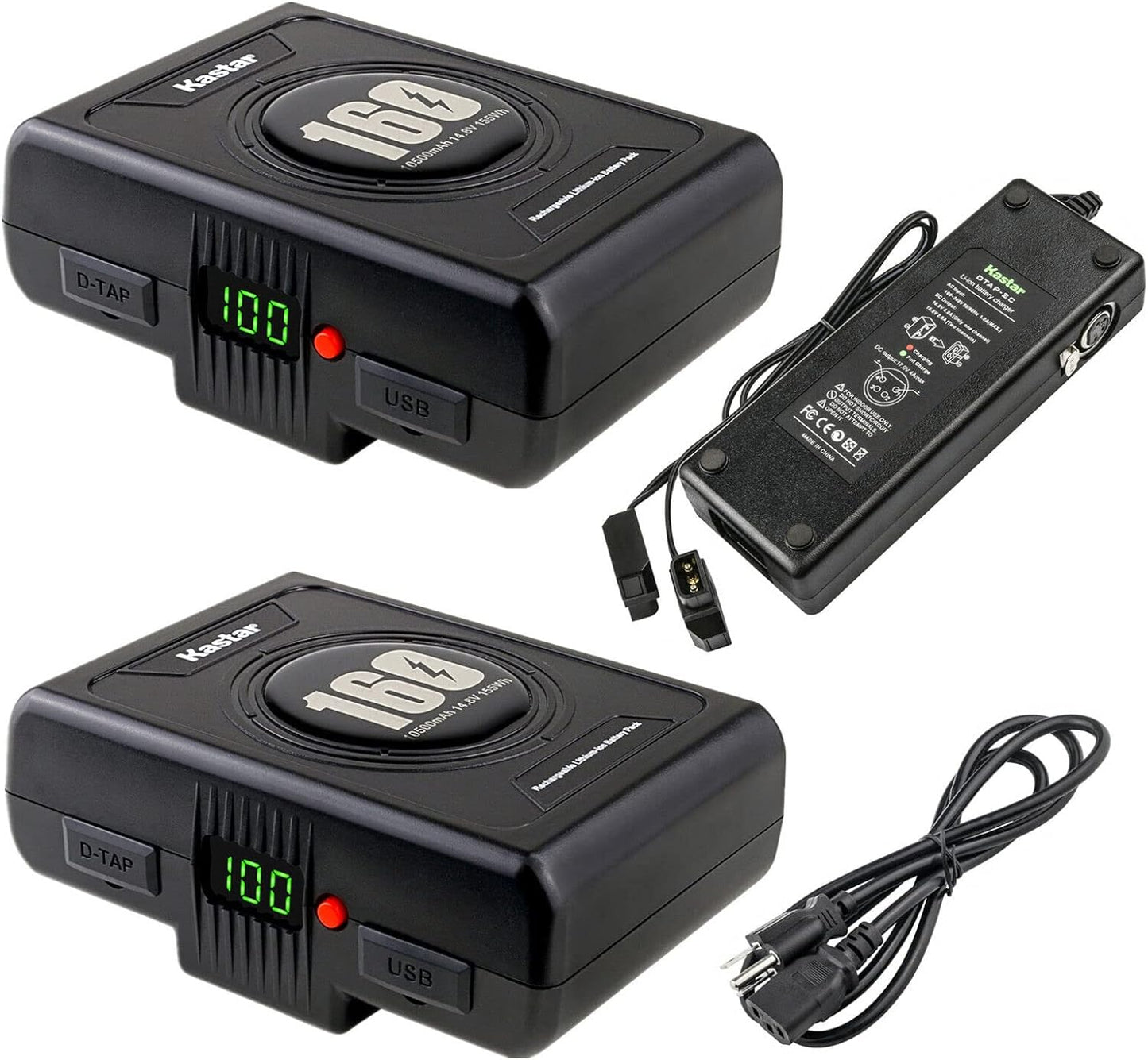 Kastar Gold Mount Battery and Dual D-Tap Charger for Professionals