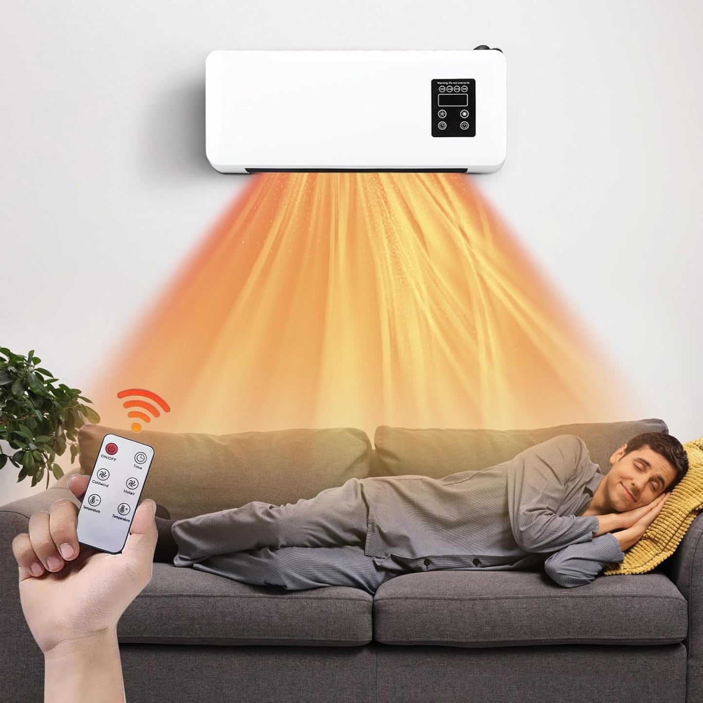 2in1 Ductless Air Conditioner & Heater with Remote Control