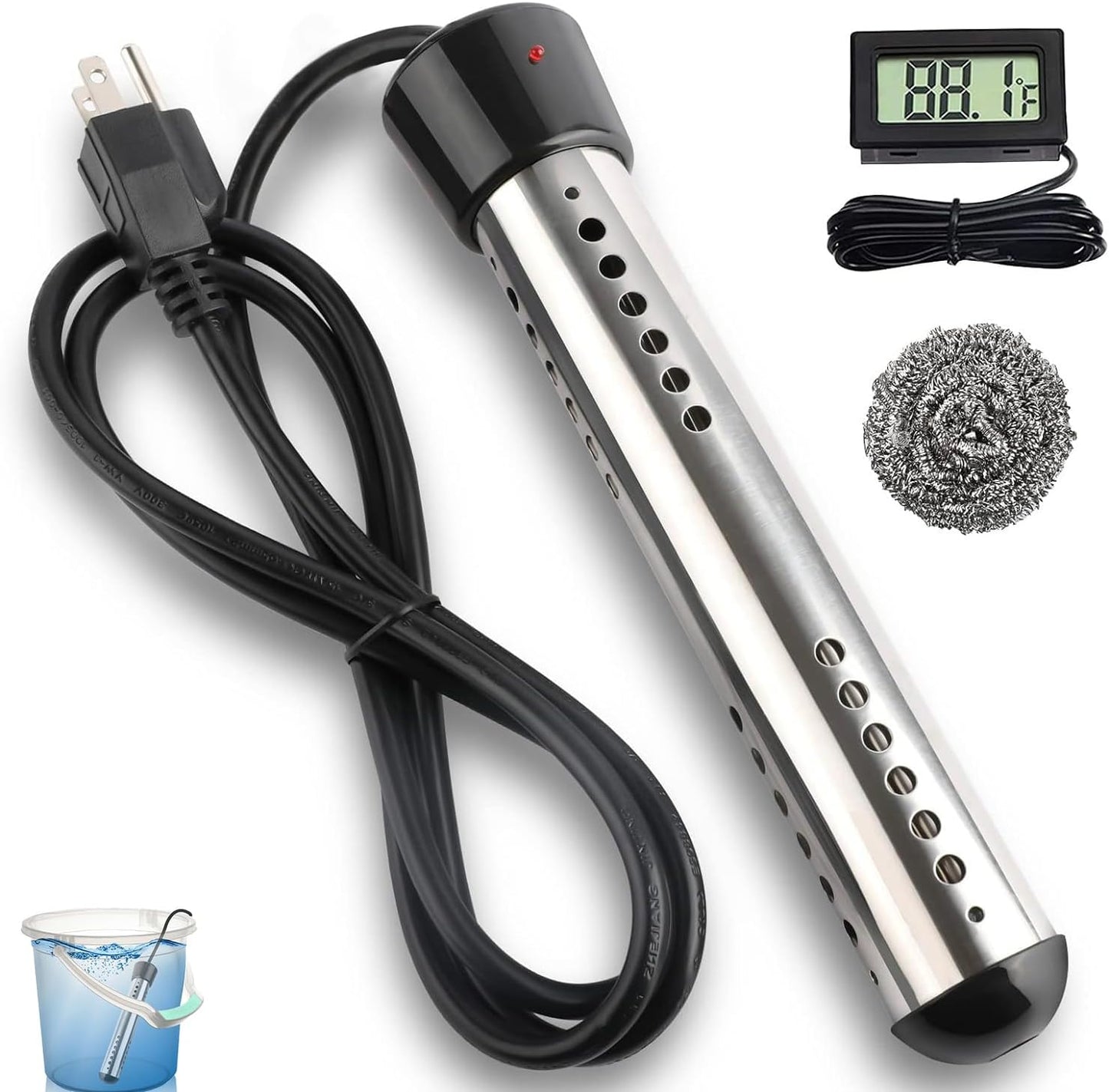 Instantly Heat 5 Gallons with 2000W Water Heater!