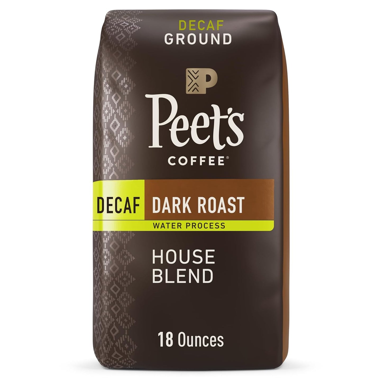 Peet's Decaf House Blend Ground Coffee - Rich Dark Roast