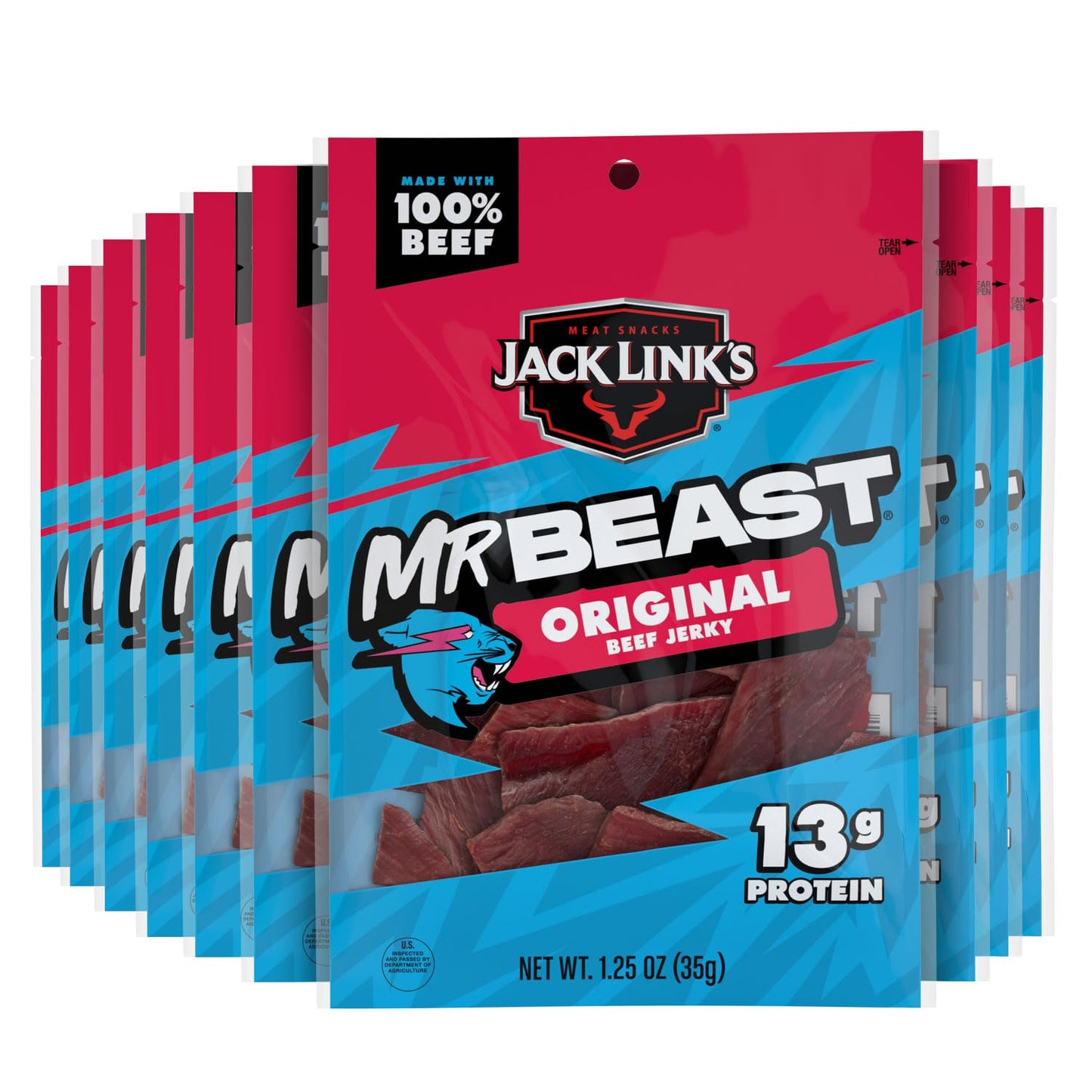 Jack Links x MrBeast Beef Jerky - 100% Real Beef Snacks