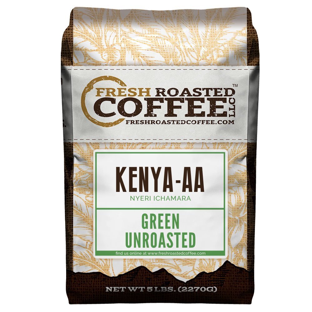 Unroasted Kenya AA Coffee Beans for Home Roasting - 5 Pound Bag