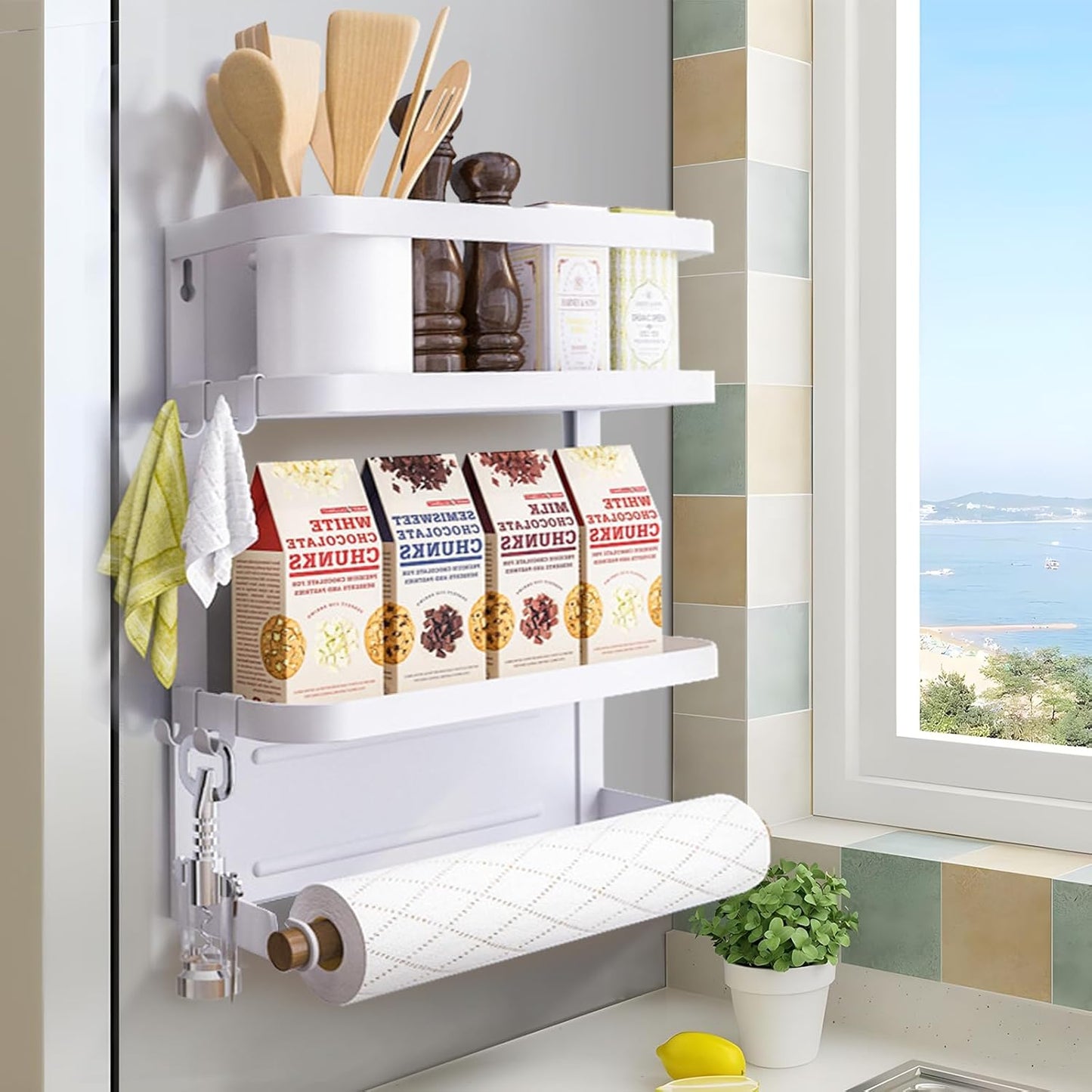 Magnetic Spice Rack for Refrigerator - Kitchen Organization Made Easy