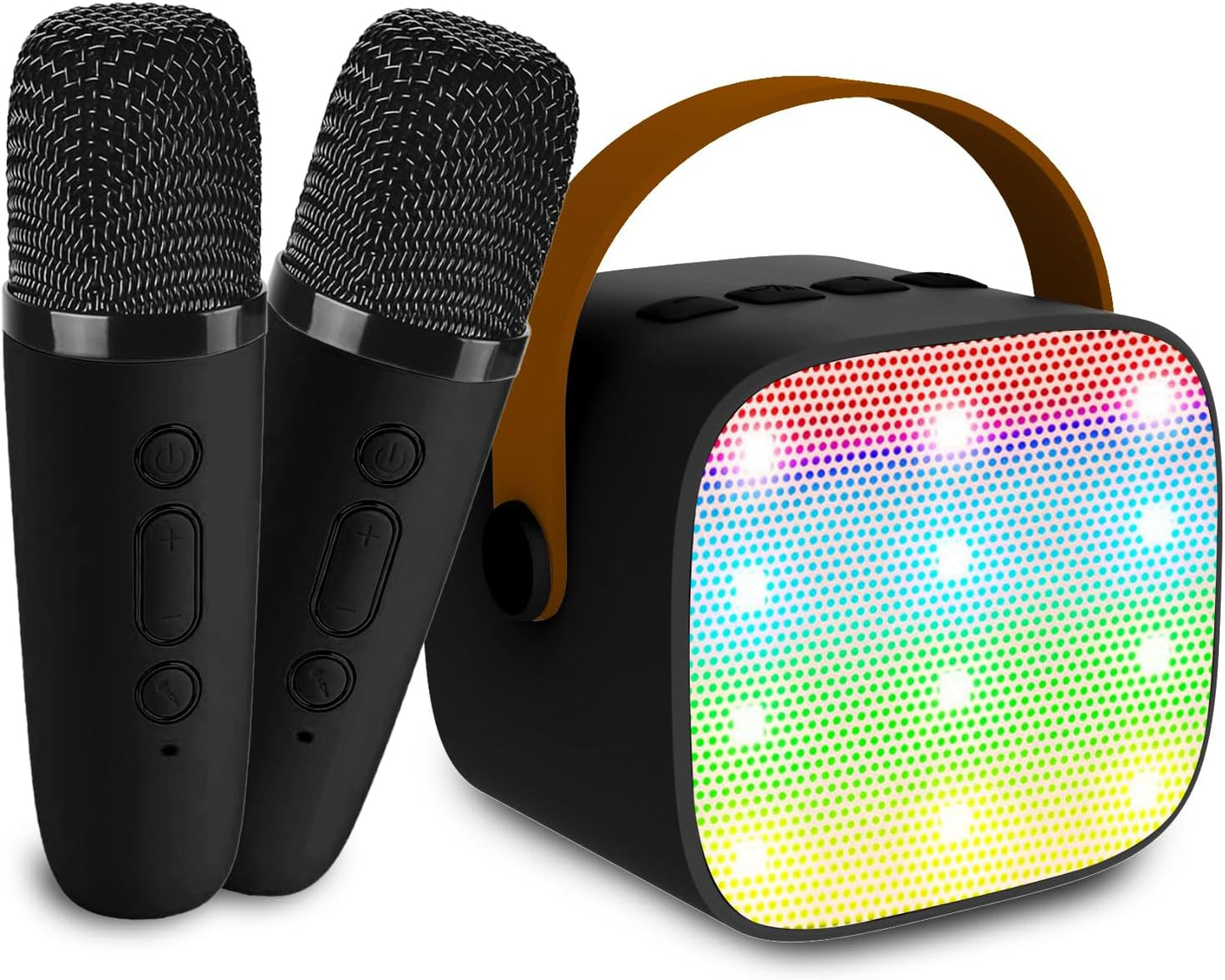 Portable Karaoke Machine with Dual Wireless Mics - Darkant