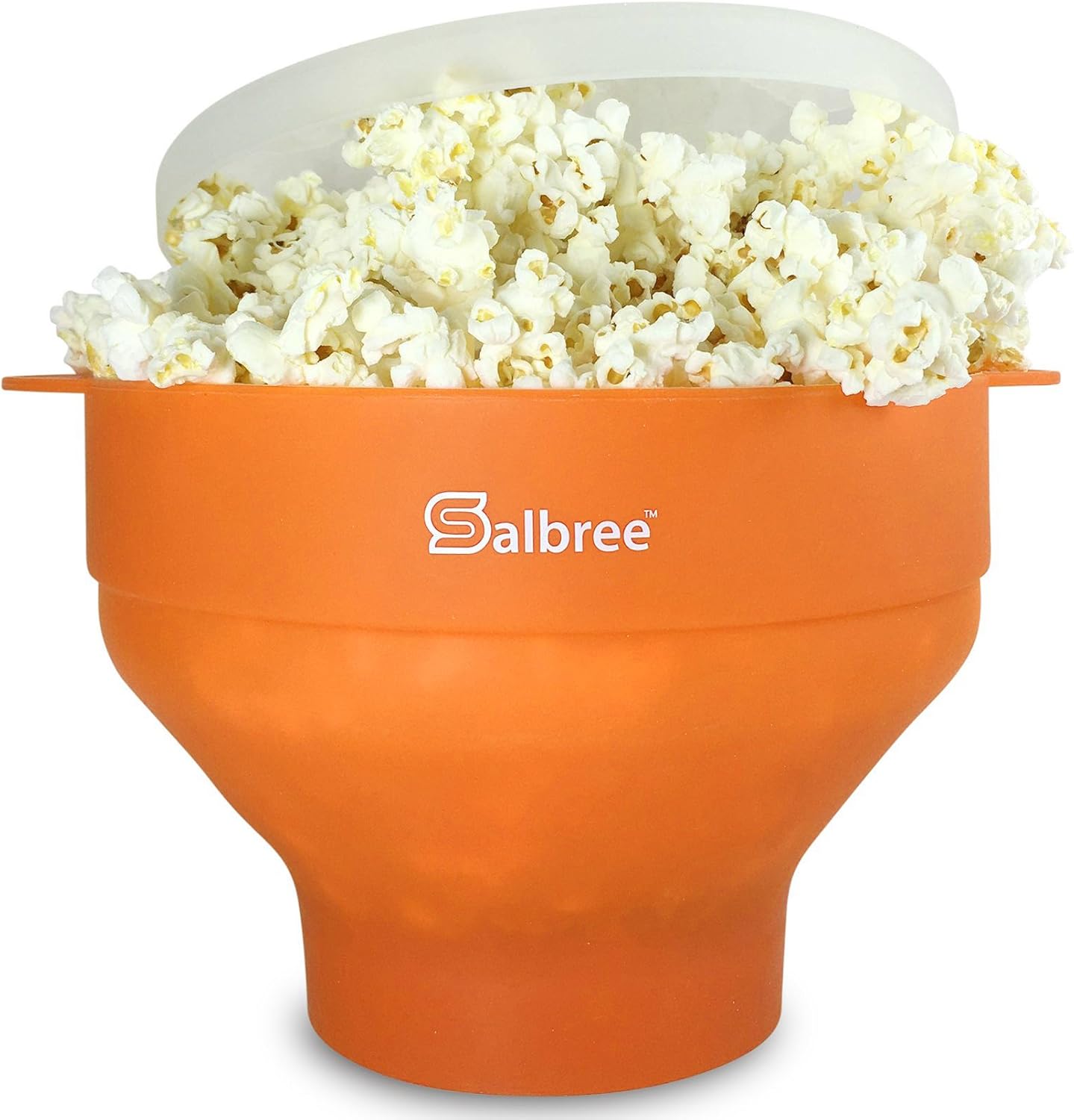 Salbree Collapsible Popcorn Maker in Vibrant Orange