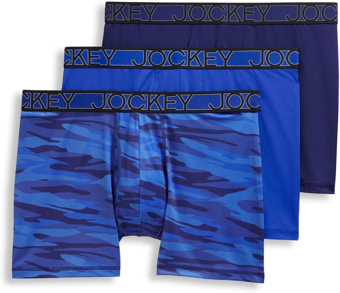 Jockey Men's Underwear Active Microfiber 5in Boxer Briefs - 3 Pack