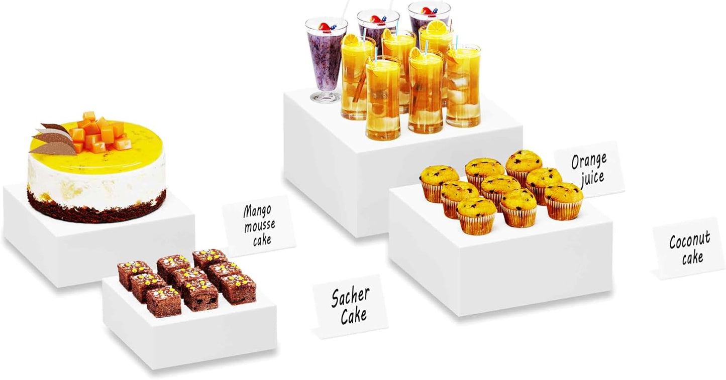 4PSC Buffet Risers for Elegant Food Display and Organization