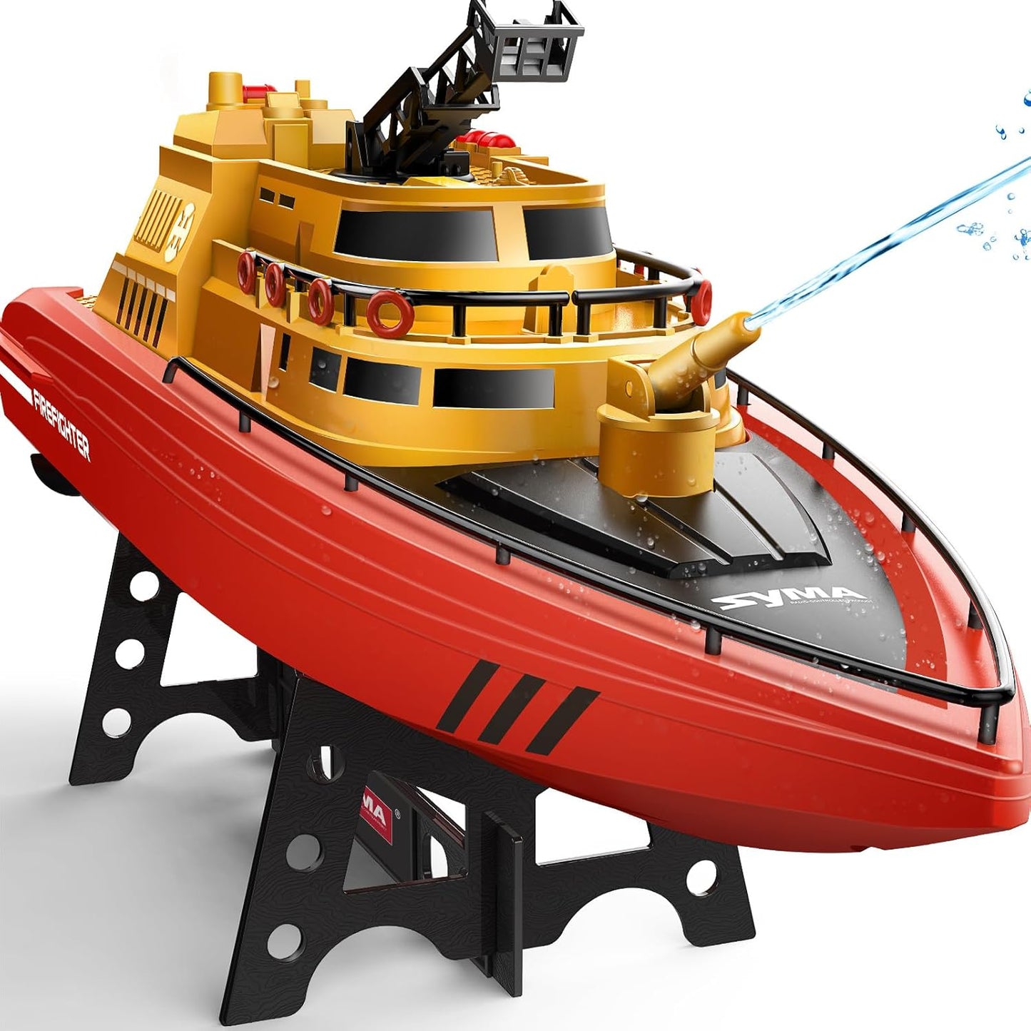 SYMA Remote Control Boat for Kids with Realistic Fireboat Design