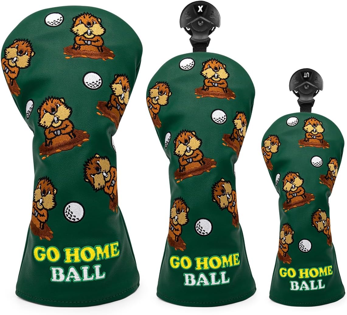 Barudan Golf Groundhog Golf Driver Head Cover for Fairway Woods