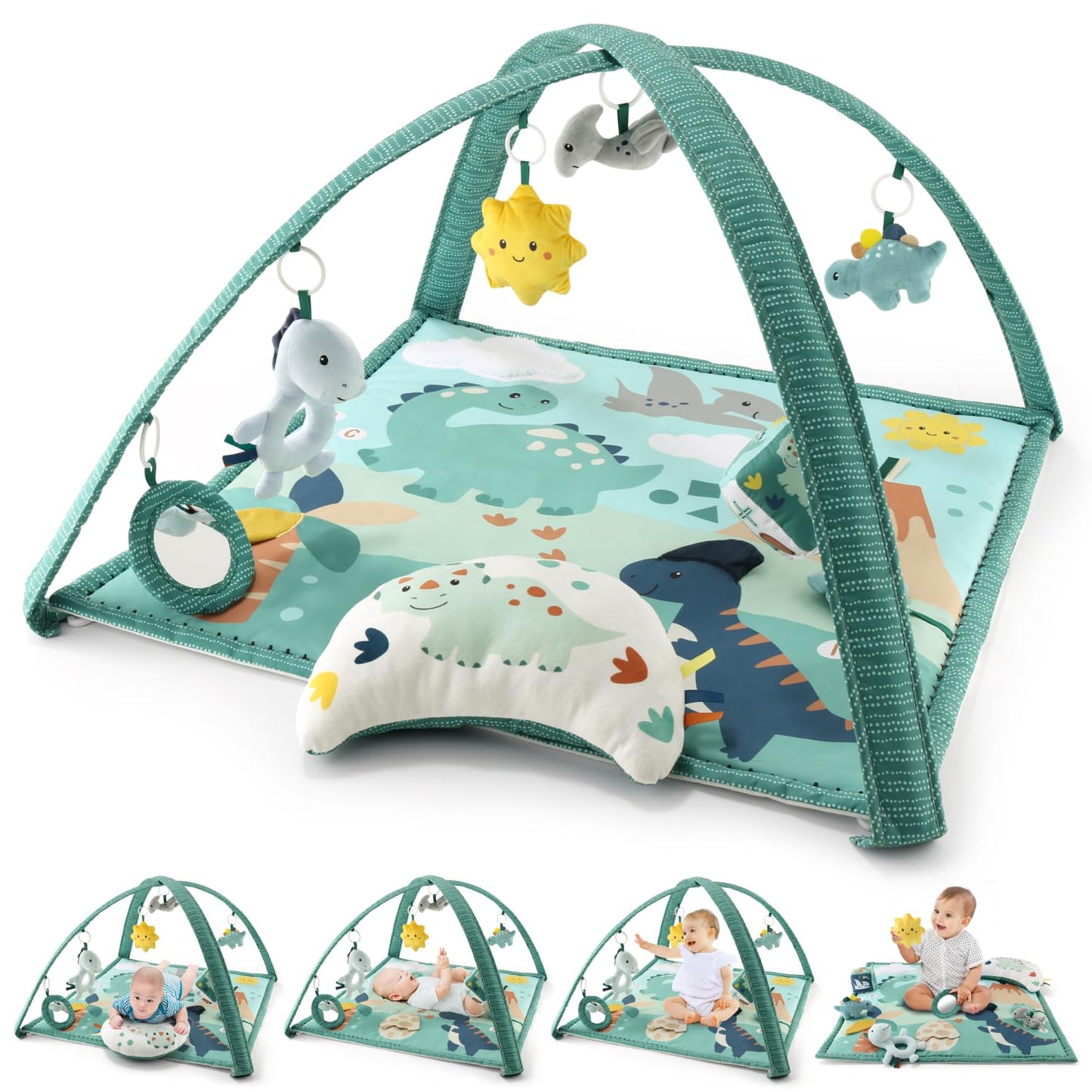 The Peanutshell 7-in-1 Baby Play Gym - Stimulating Tummy Time & Playtime for Newborns!