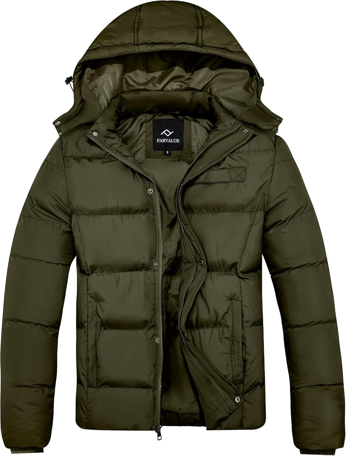 FARVALUE Mens Winter Coats Thicken Puffer Jacket for Cold Days