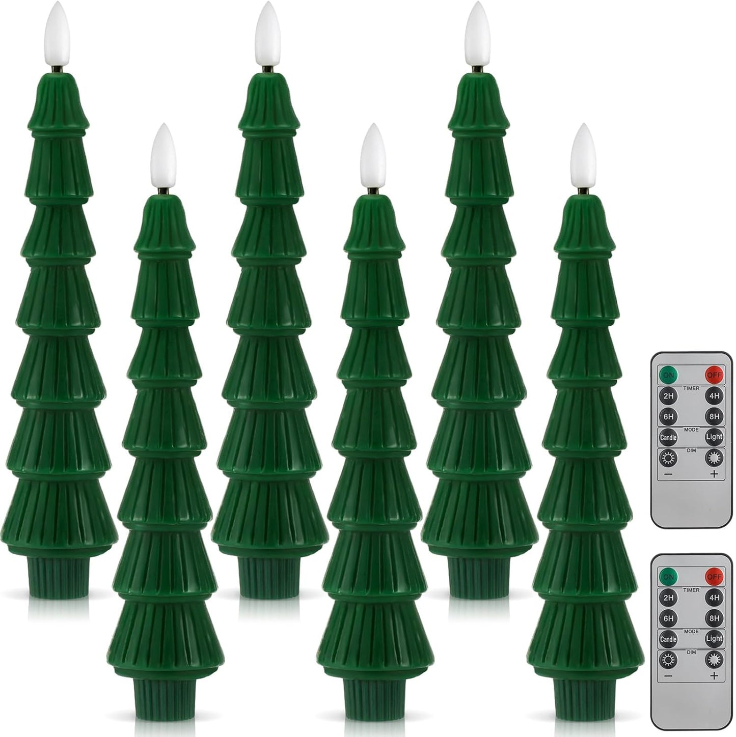 Flameless Taper Candles for Christmas - 6 Pcs LED Lights