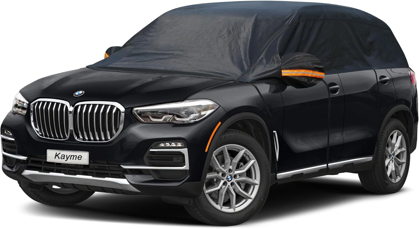 Kayme Half Car Cover for All Weather Protection and Fit