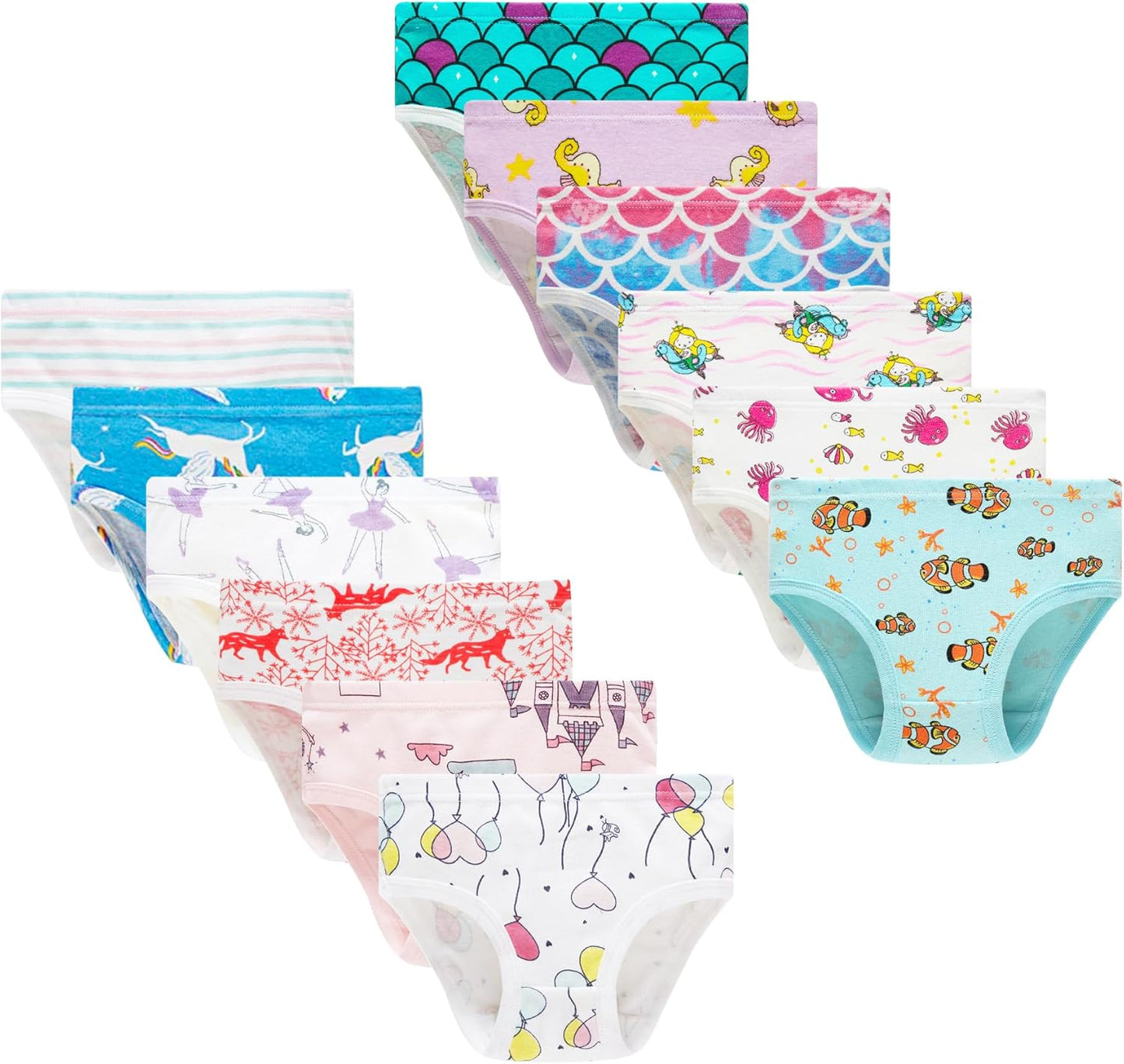 Barara King Little Girls' Soft Cotton Underwear for Comfort