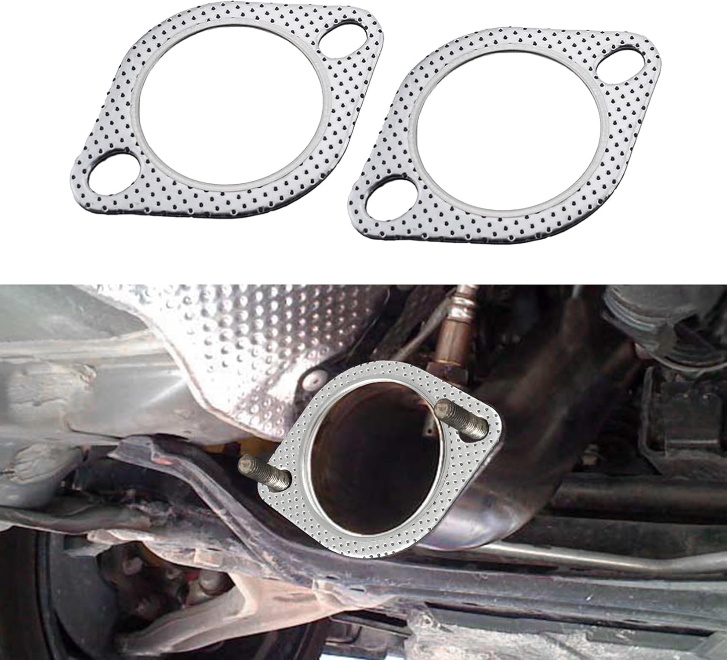 Ultra Seal 2PCS 2.5 Car Exhaust Gaskets for Turbo ~ Tight Seal