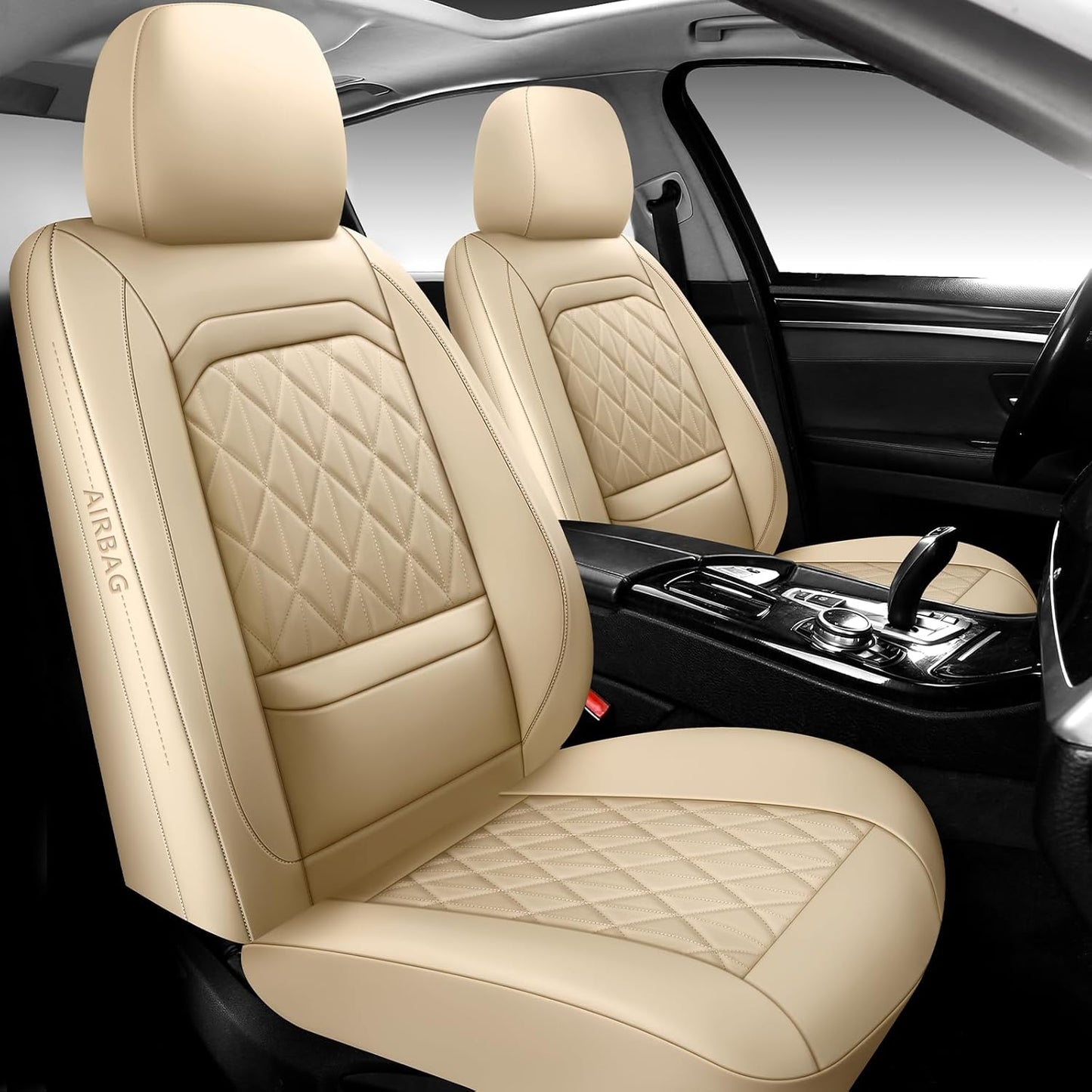 Luxury Leather Car Seat Covers Full Set for Most Vehicles