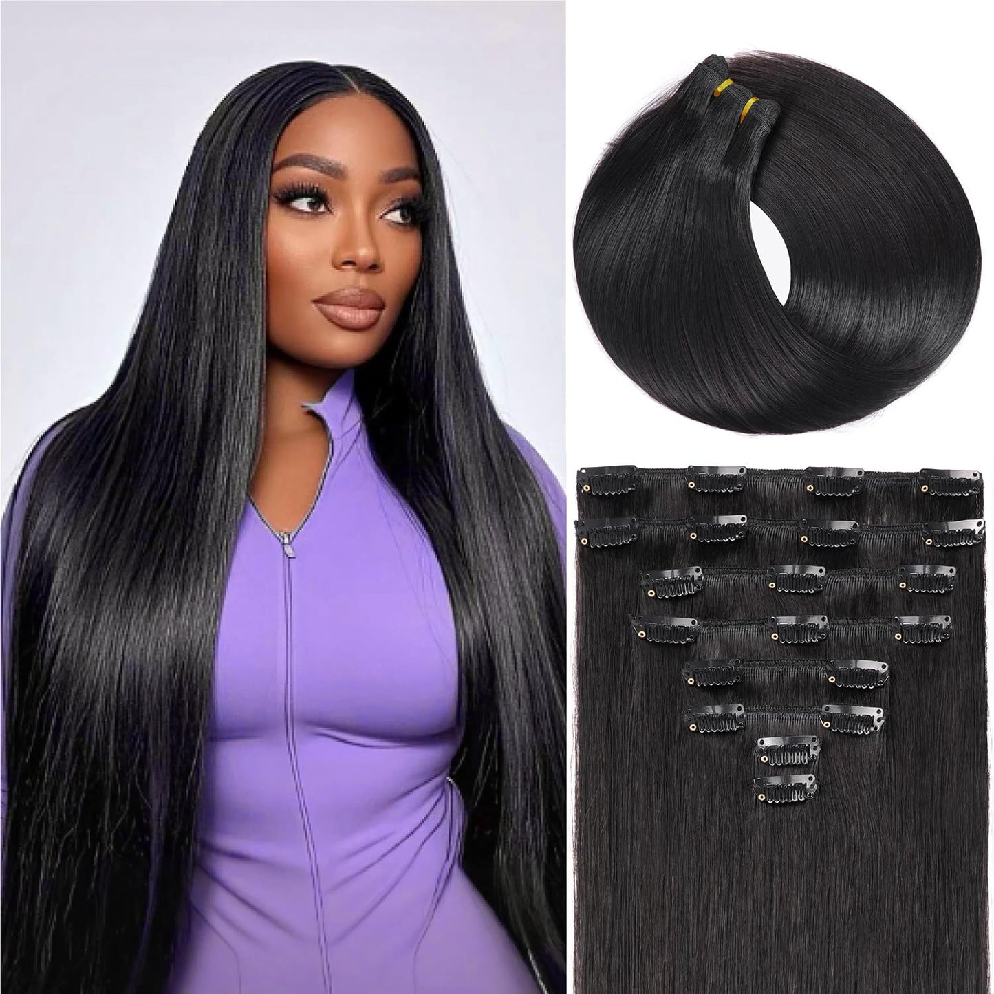 Clip in Hair Extensions Real Human Hair for Stunning Styles