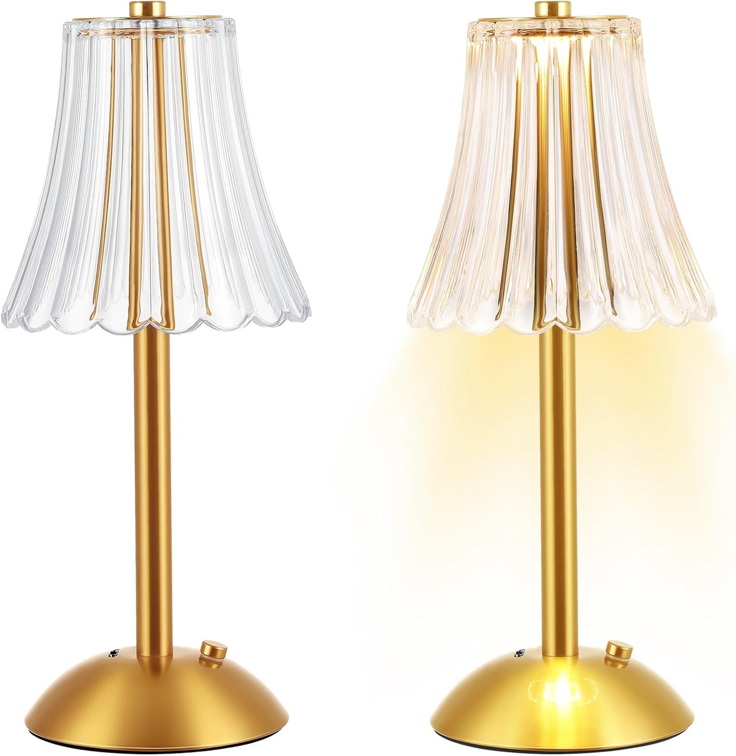 Liliful 2 Pcs LED Portable Cordless Table Lamp for Home Use