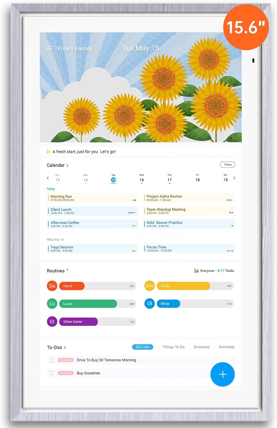 ApoloSign 15.6-inch Digital Calendar: Smart Touchscreen Planner