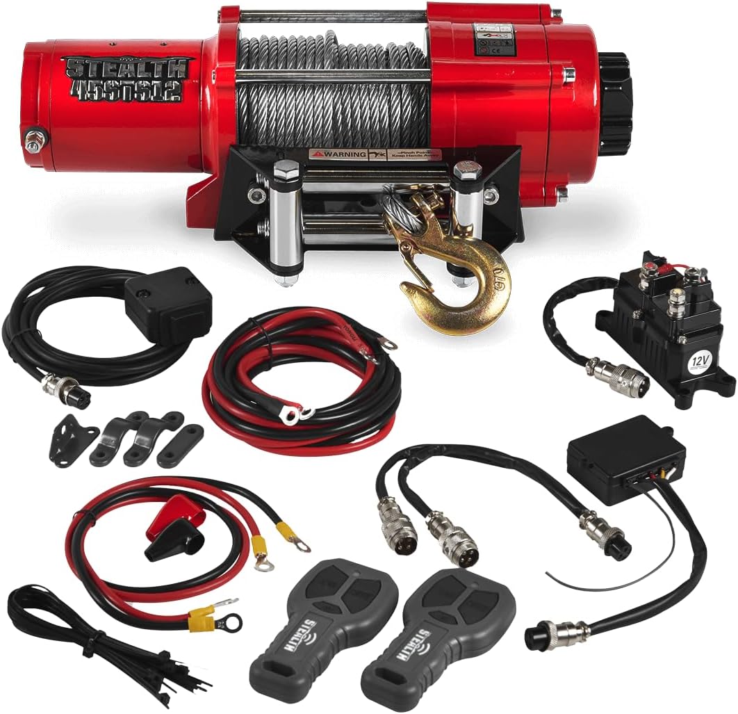 Stealth Winches 4500 lb Electric Winch for Towing Recovery