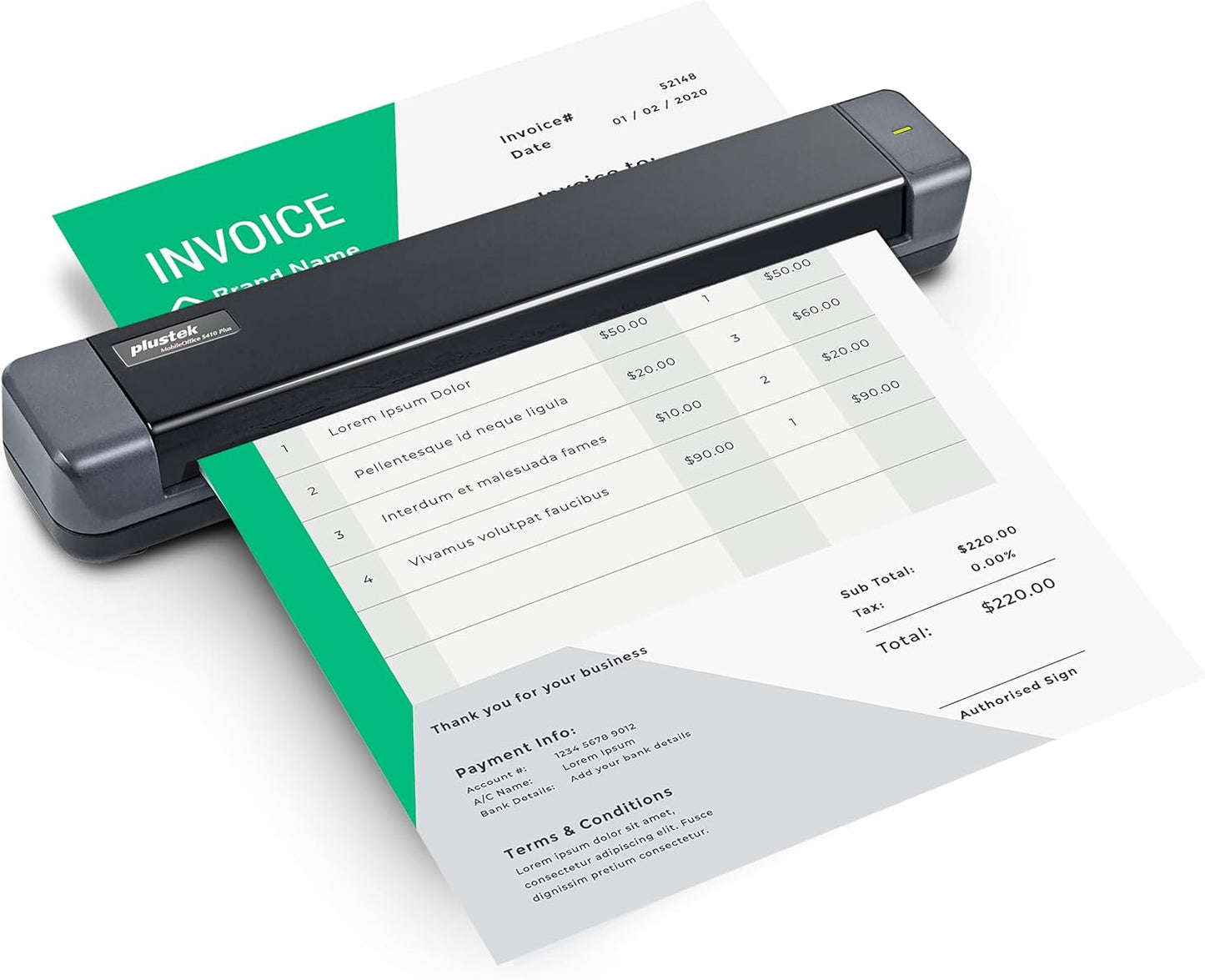 Plustek Mobile Scanner S410 Plus - Portable Document Scanner