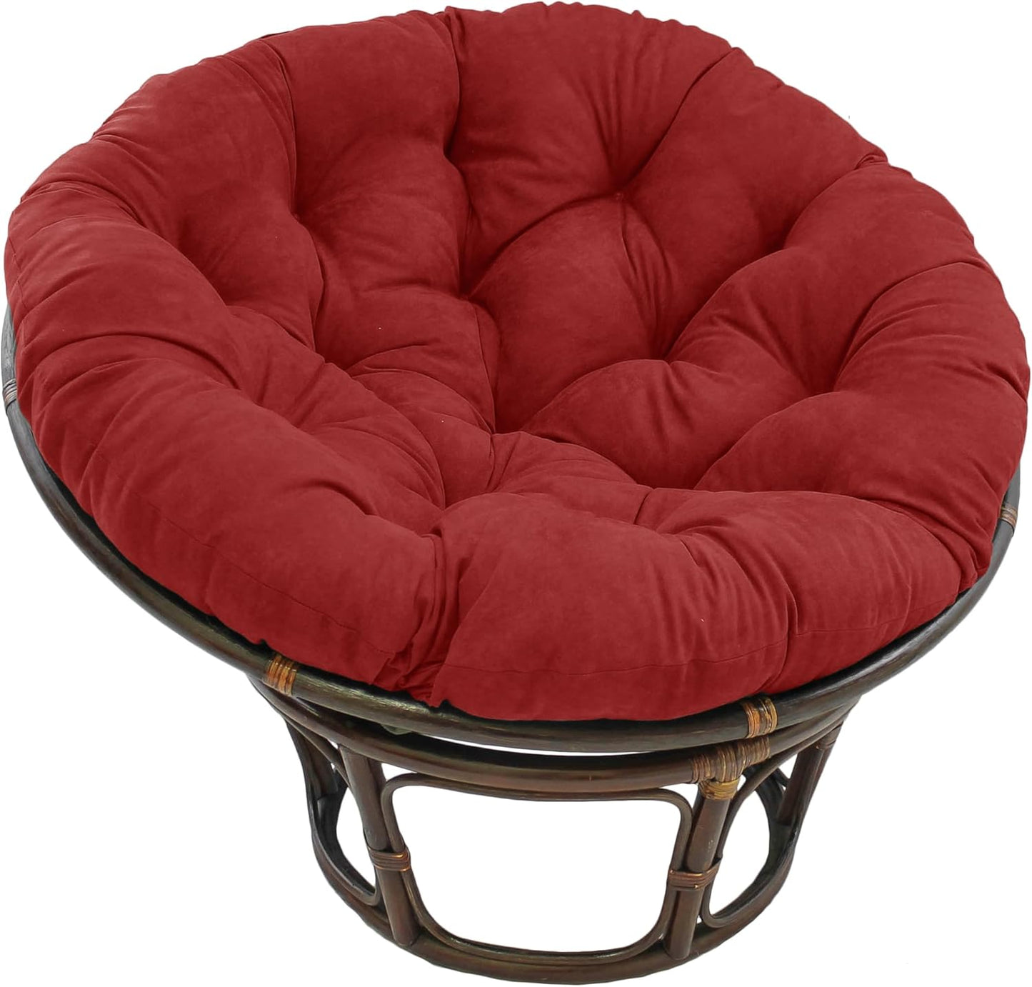 Blazing Needles Papasan Cushion in Cardinal Red for Comfort