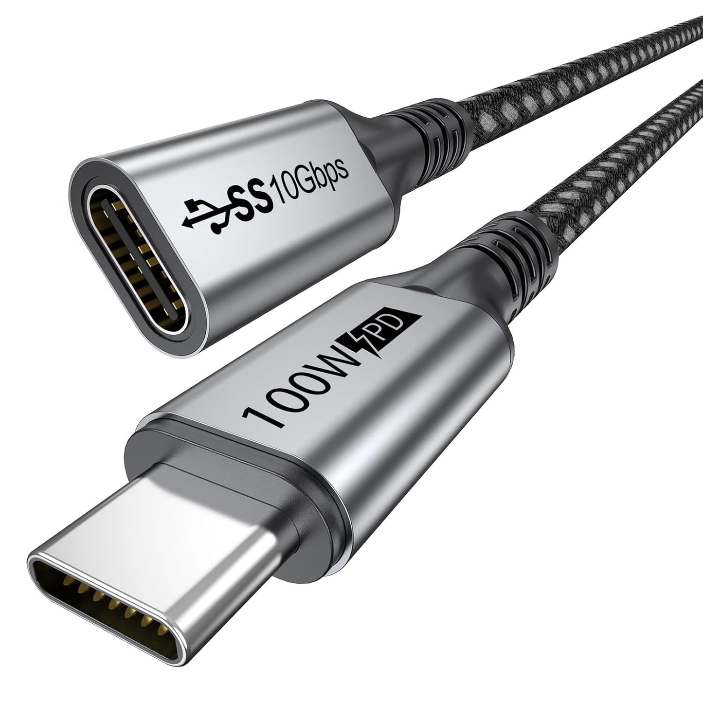 6 Ft USB-C Extender - Fast Charging & Sync for MacBook, Switch