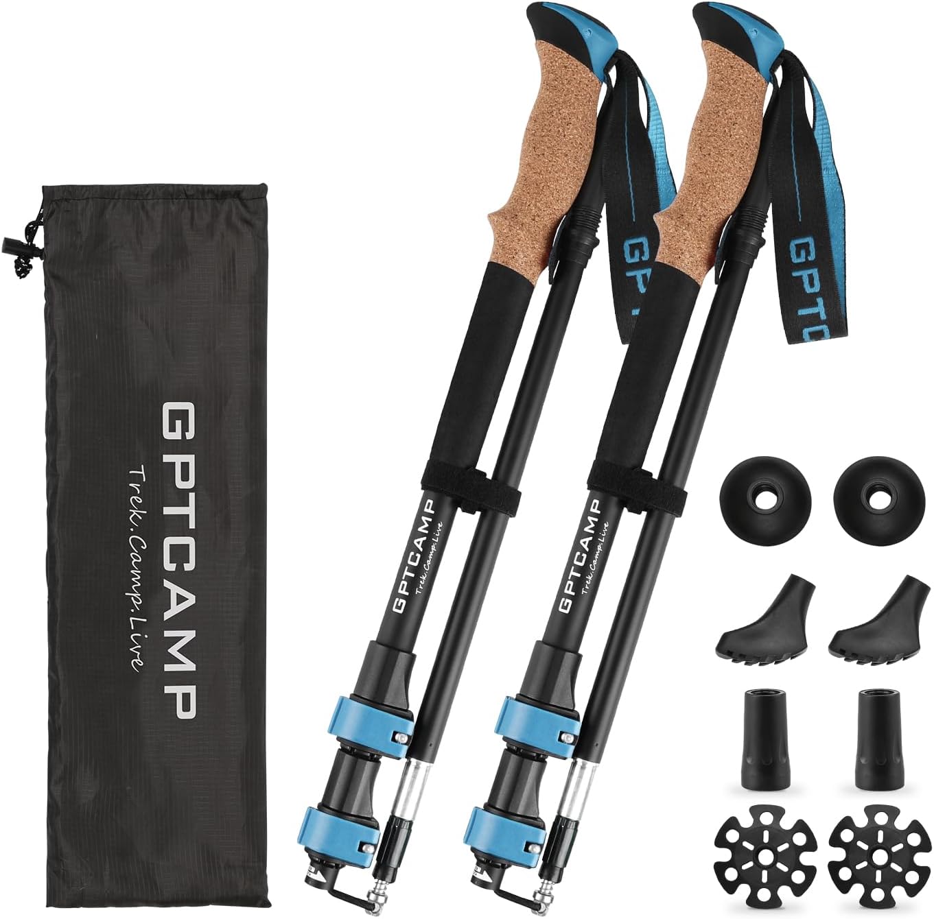 GPTCAMP Collapsible Trekking Poles for Hiking