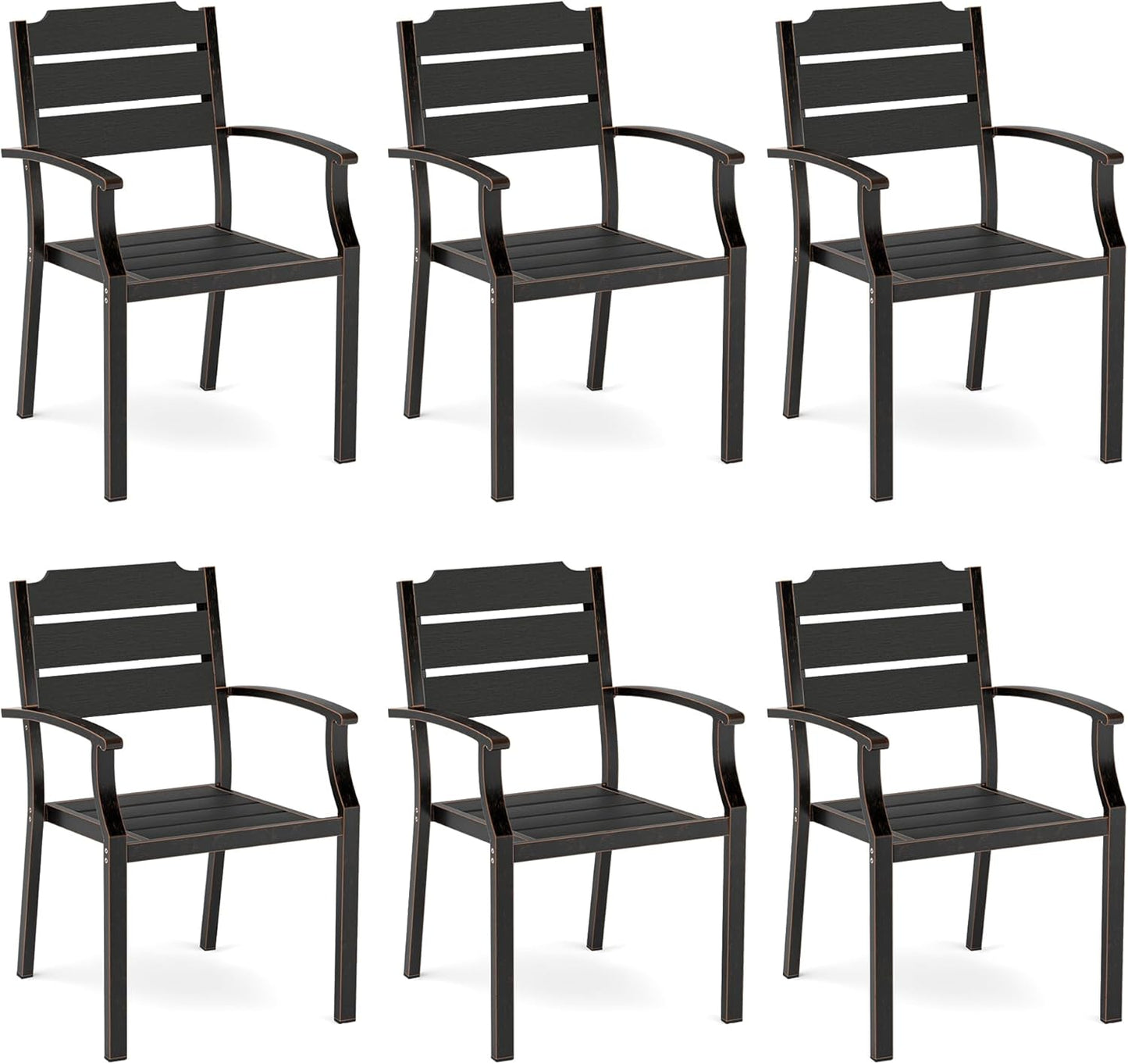 Outdoor Dining Chairs Set of 6 for Patio, Lawn, and Garden