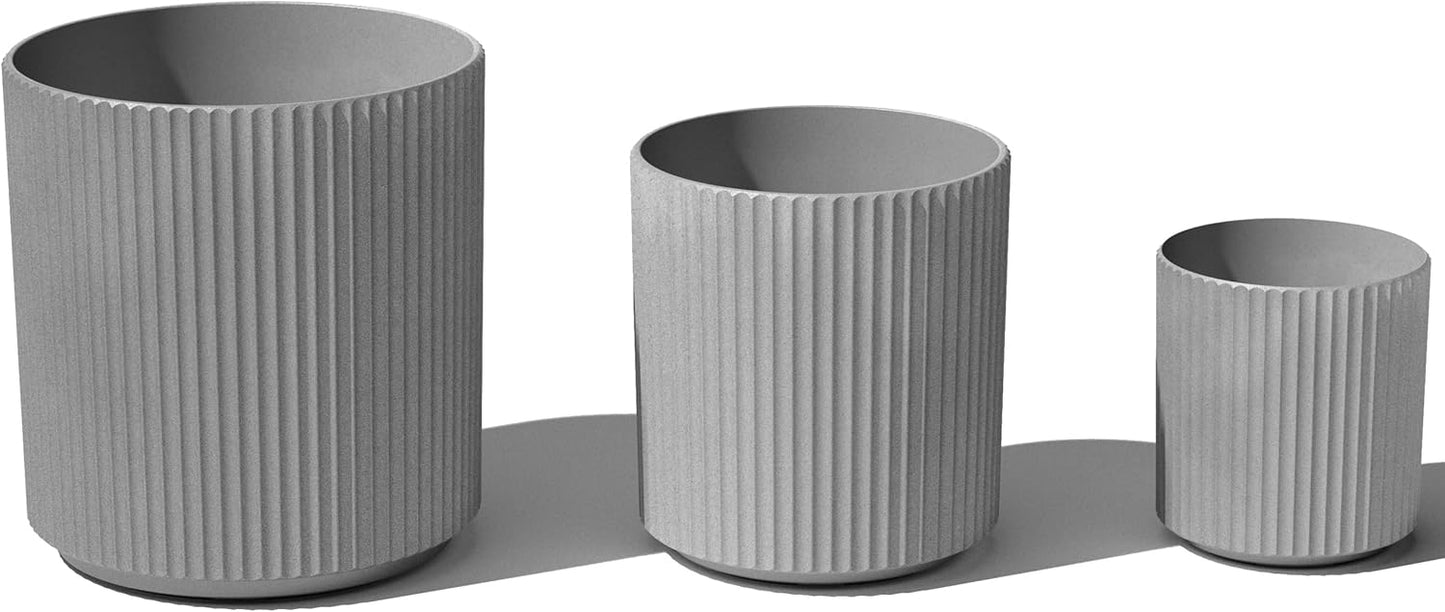 Demi Series Set of 3 Round Planters for Modern Decor