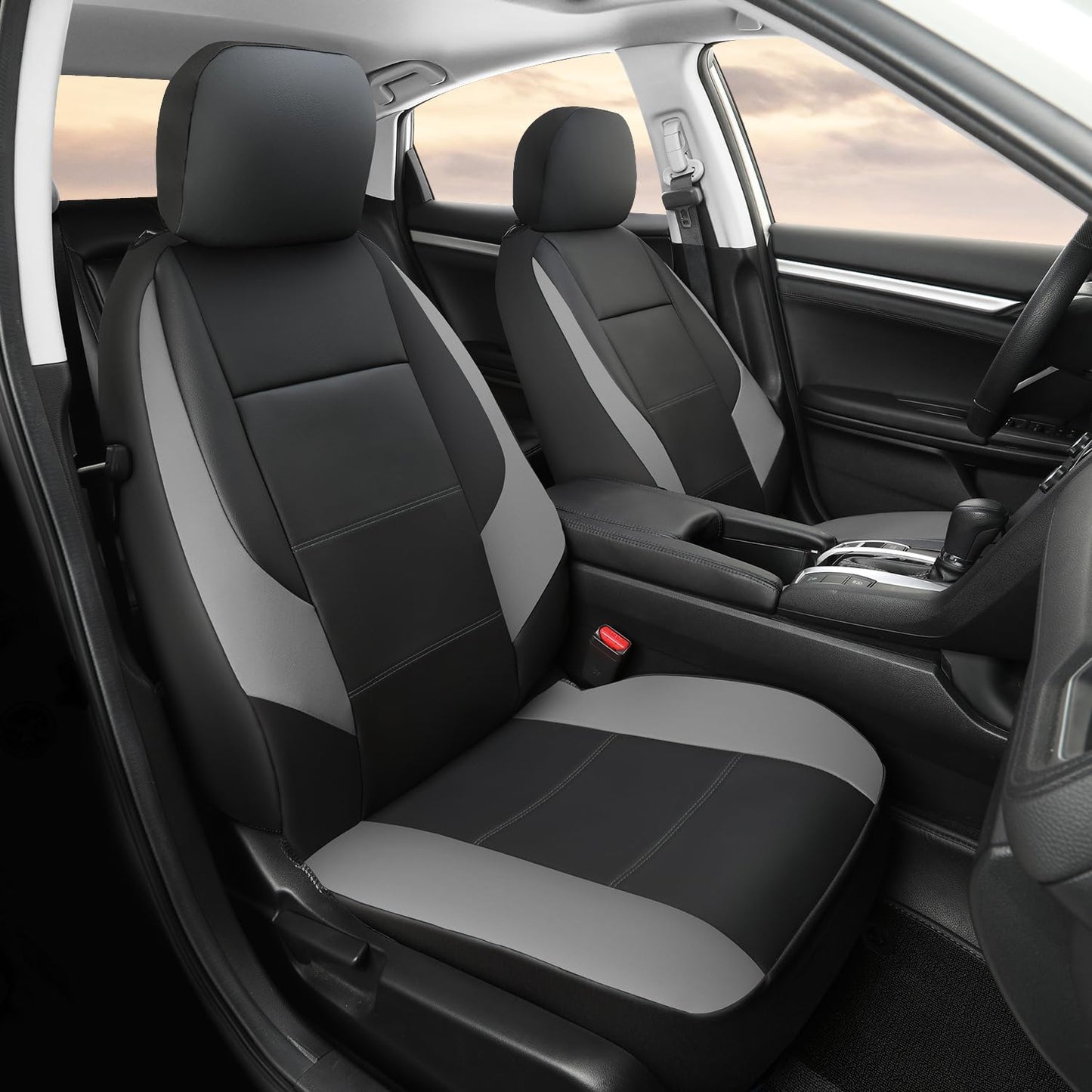 GIANT PANDA Leather Front Seat Covers for Honda CRV HRV Civic