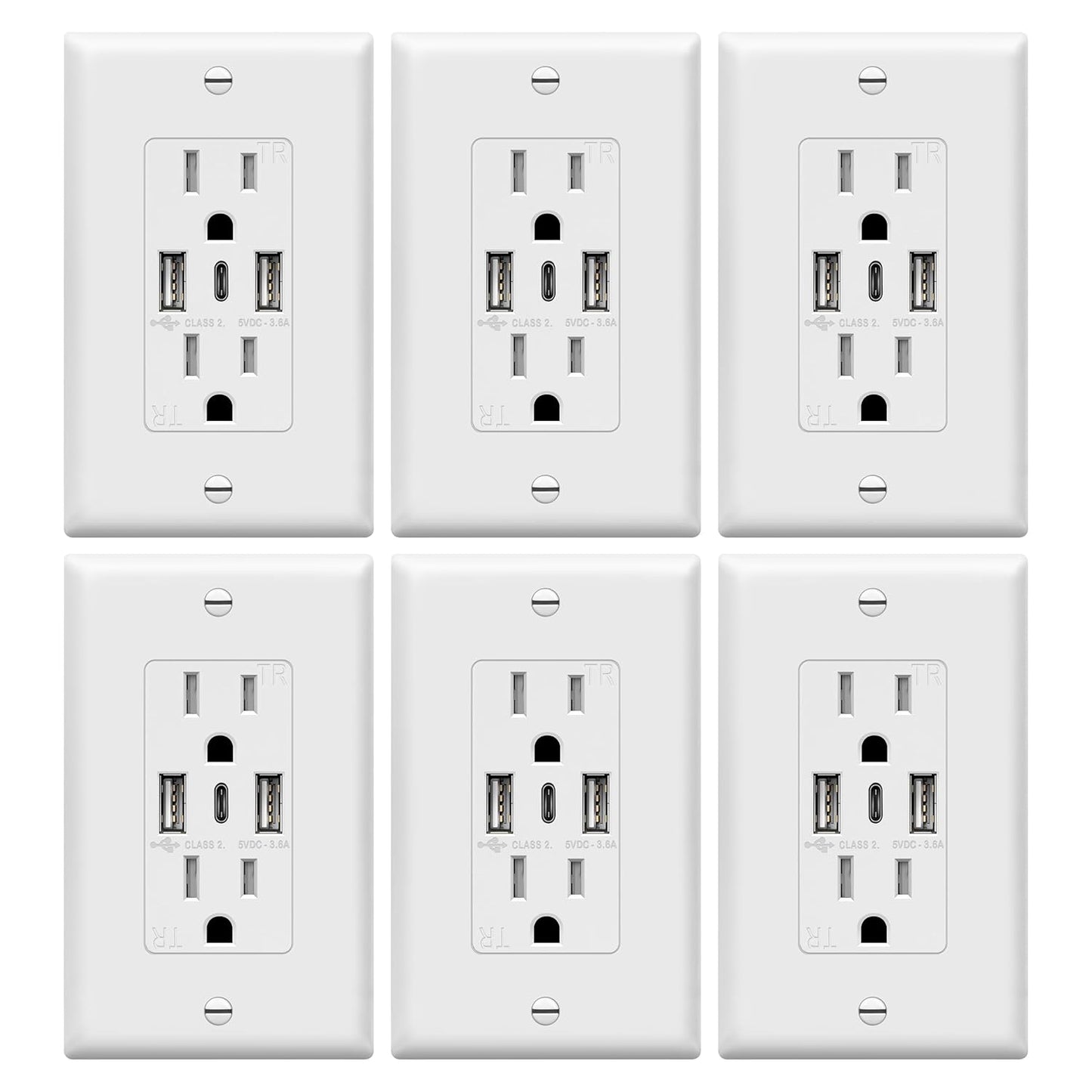 TOPGREENER USB Outlet with 3 Ports for Efficient Charging Needs