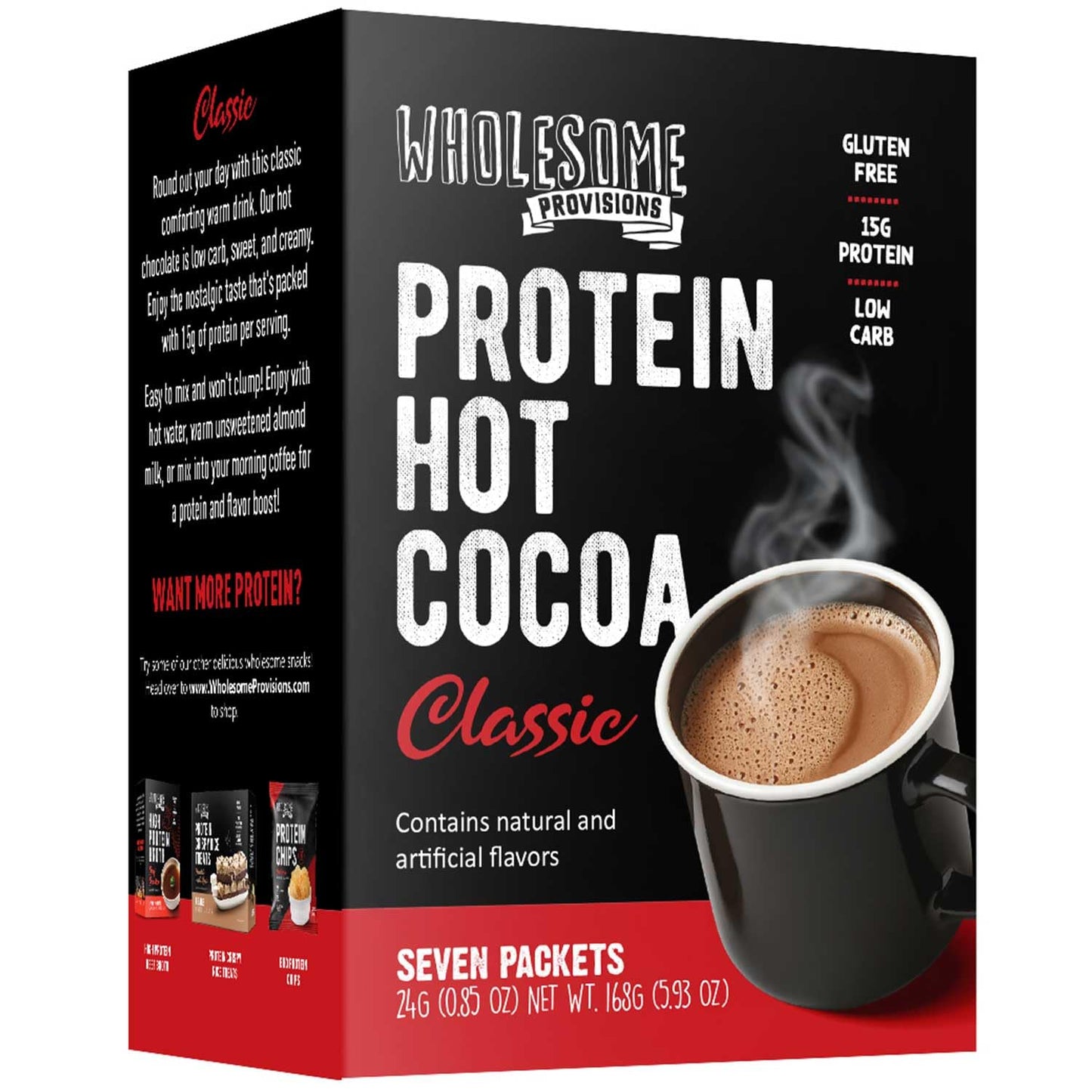 Protein Hot Chocolate Mix - Low Carb, 15g Protein, 3g Net Carbs