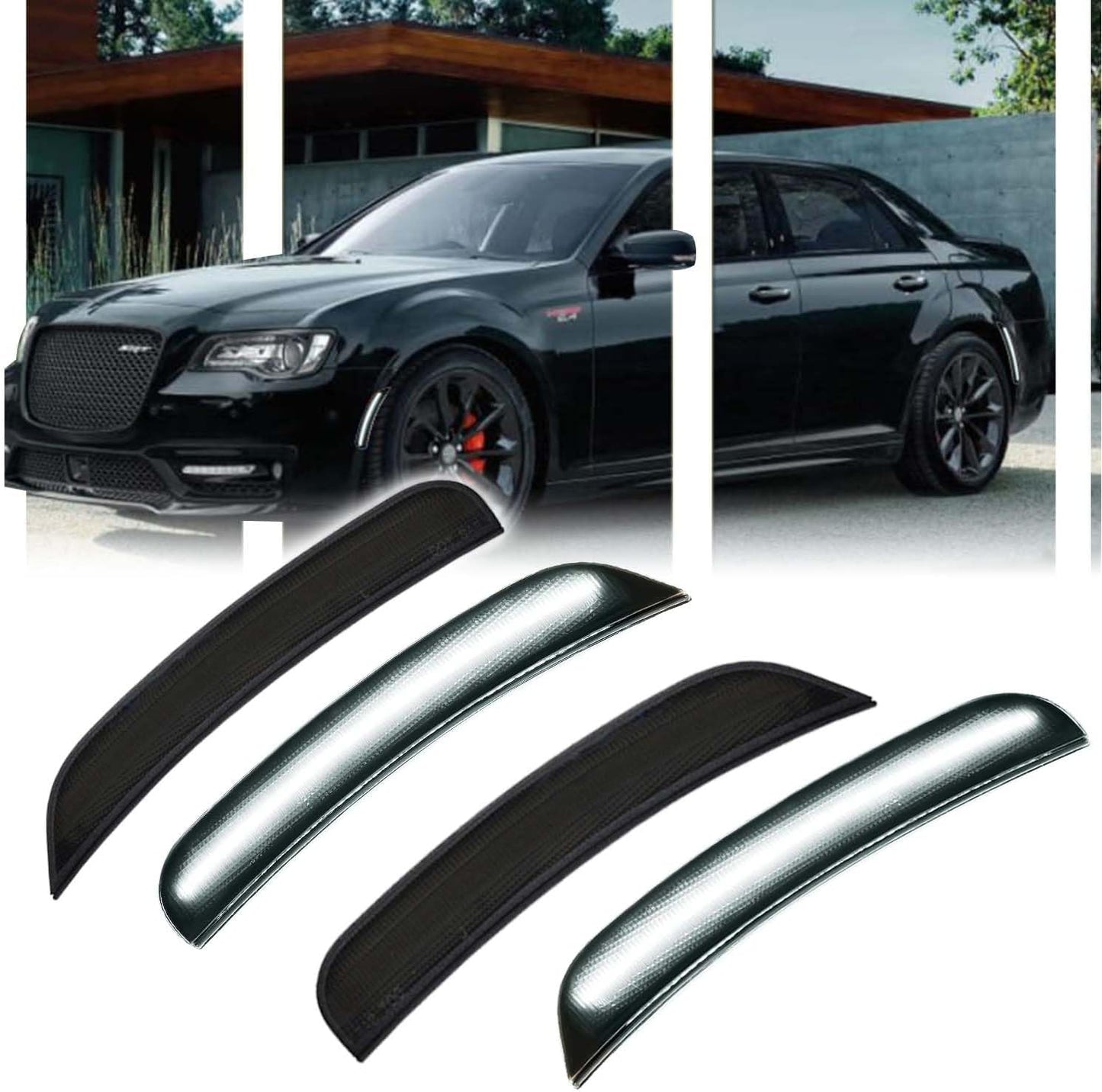 4 PCS LED Side Marker Light Kits for Chrysler 300 by GSOWO